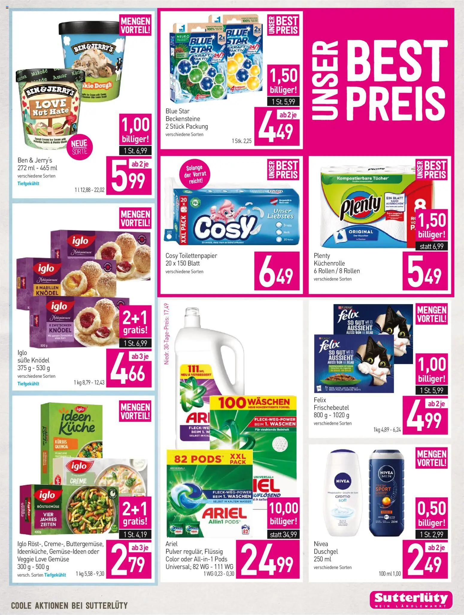 Sutterlüty Flugblatt gültig ab 17.09.2026 | Seite: 15 | Produkte: Wasser, Kürbis, Creme, Duschgel