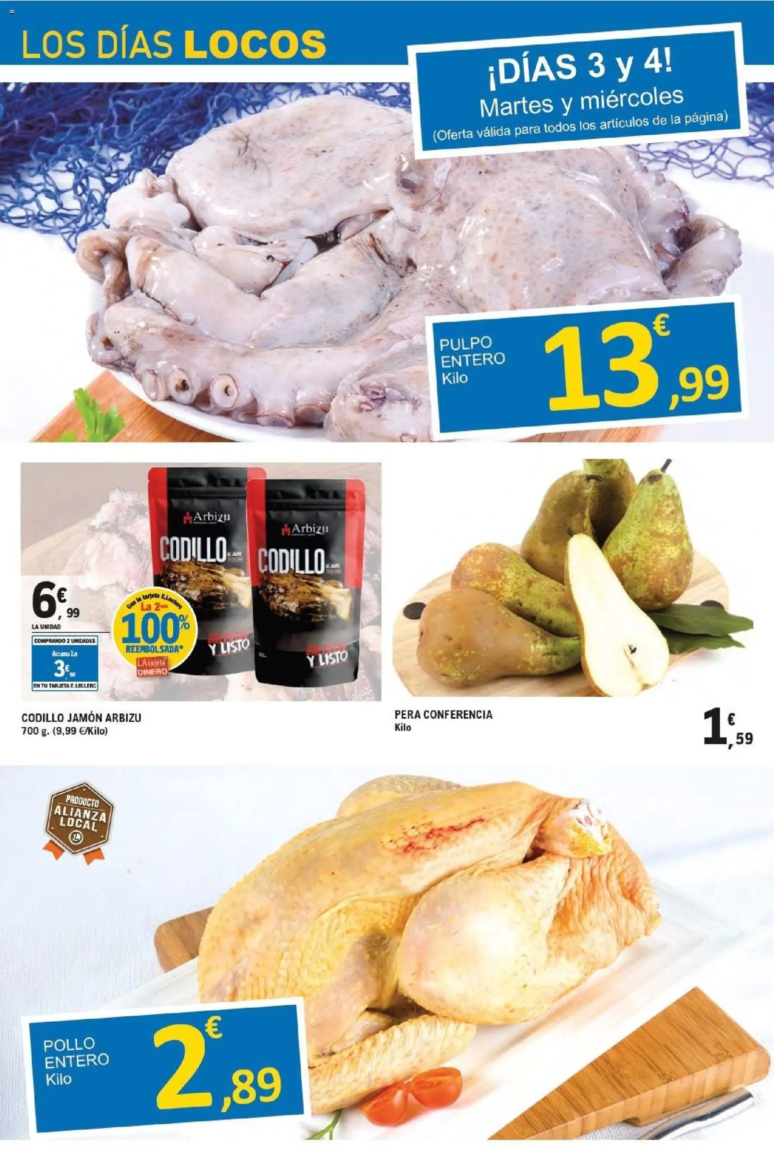 E.Leclerc - Alianza Locales │ válido desde el 21/10/2026 | Página: 18 | Productos: Pollo entero, Jamón, Pollo
