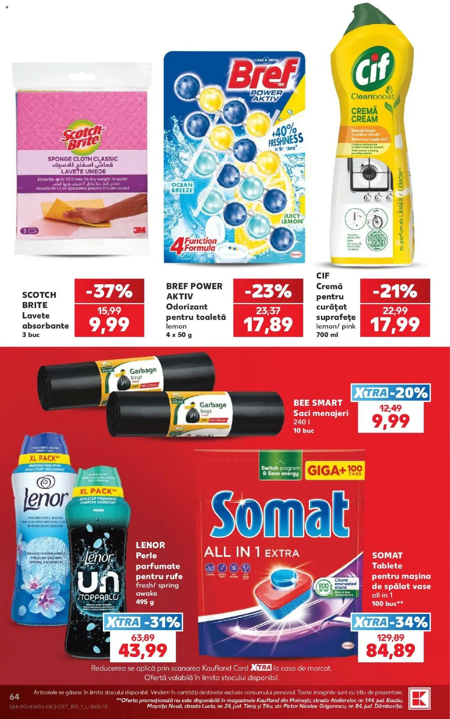Noul catalog Kaufland – valabil de la 26.08.2026 | Pagină: 64 | Produse: Pară, Aplică, Parfum, Lavete