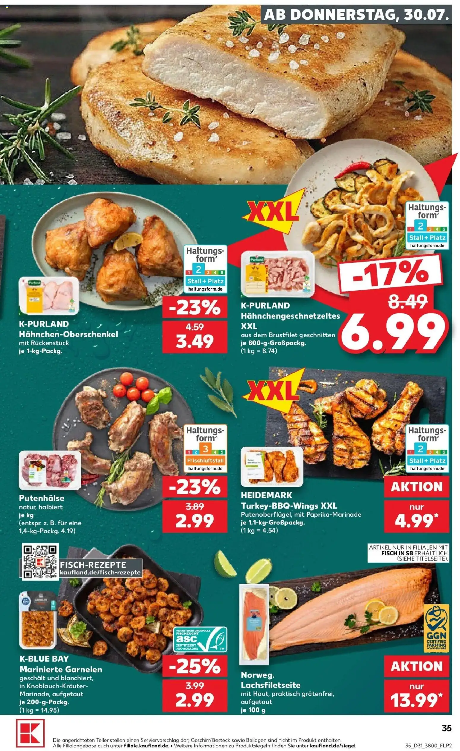 Kaufland Prospekt Finsterwalde – gültig ab 30.07.2026 | Seite: 35 | Produkte: Garnelen, Fisch