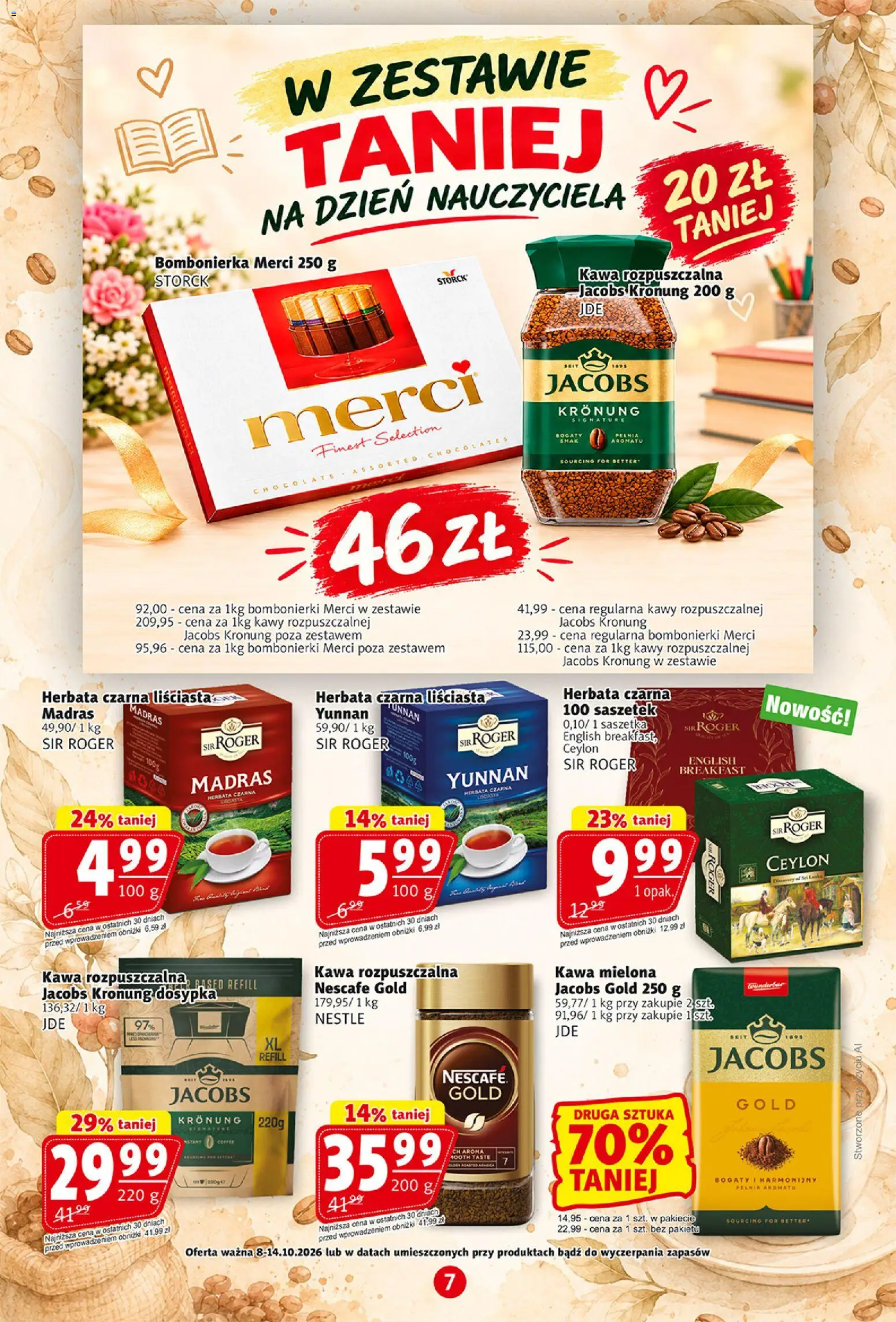 Prim Market gazetka od 08.10.2026 | Strona: 7 | Produkty: Jacobs, Merci, Kawa, Czarna herbata