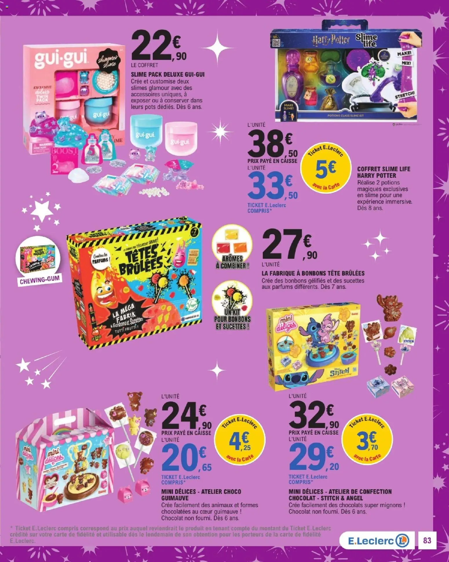 {H1} | Page: 83 | Produits: Sucettes, Parfums, Bonbons gélifiés, Chocolat