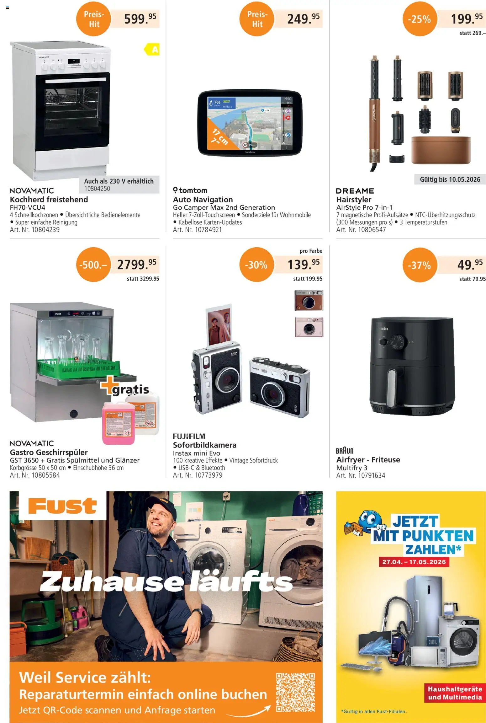 Fust aktionen – gültig ab 01.05.2026 | Seite: 36 | Produkte: Friteuse, Navigation, Geschirrspüler
