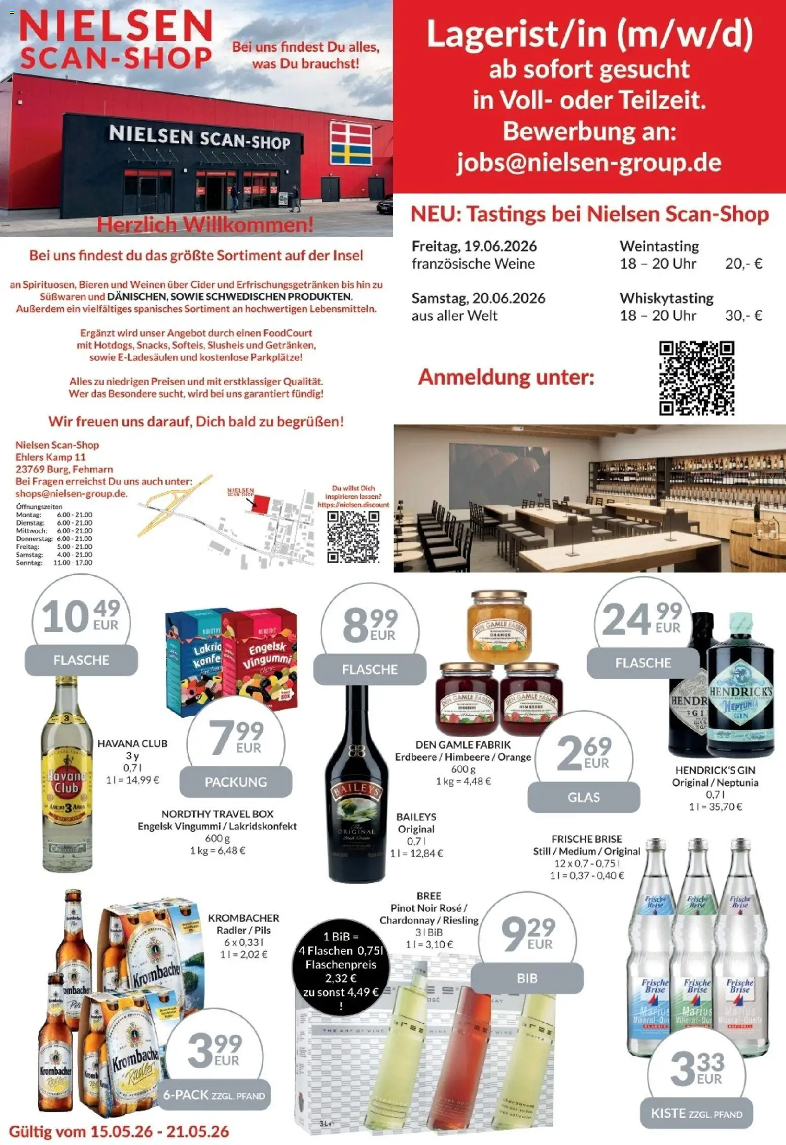 Nielsen Discount tilbudsavis – gyldig fra 15.05.2026 | Side: 1 | Produkter: Amendoins, Gin, Cider, Vingummi
