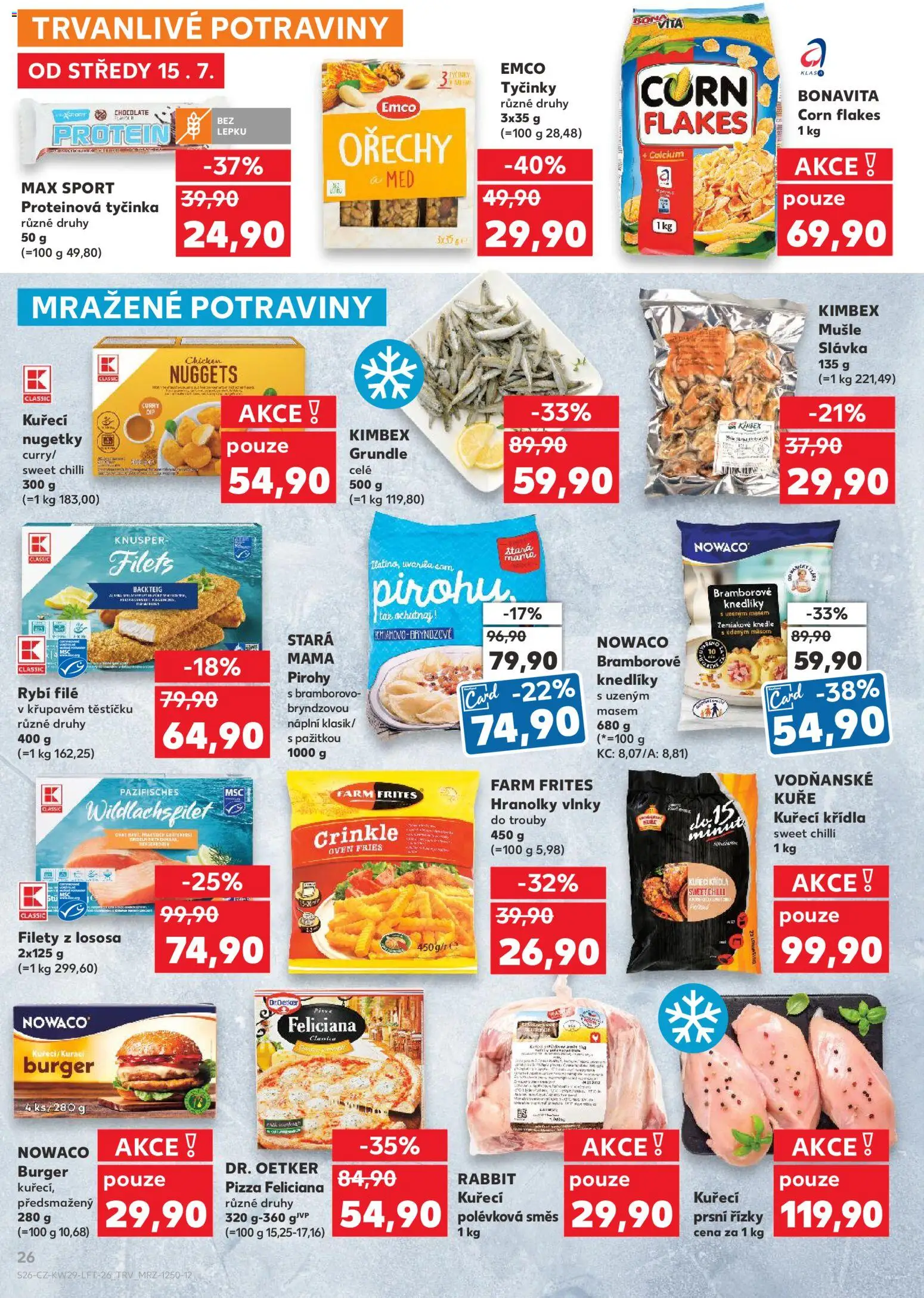 Kaufland leták - Plzeň od 15.07.2026 | Strana: 26 | Produkty: Kuřecí prsní řízky, Grundle, Kuře, File