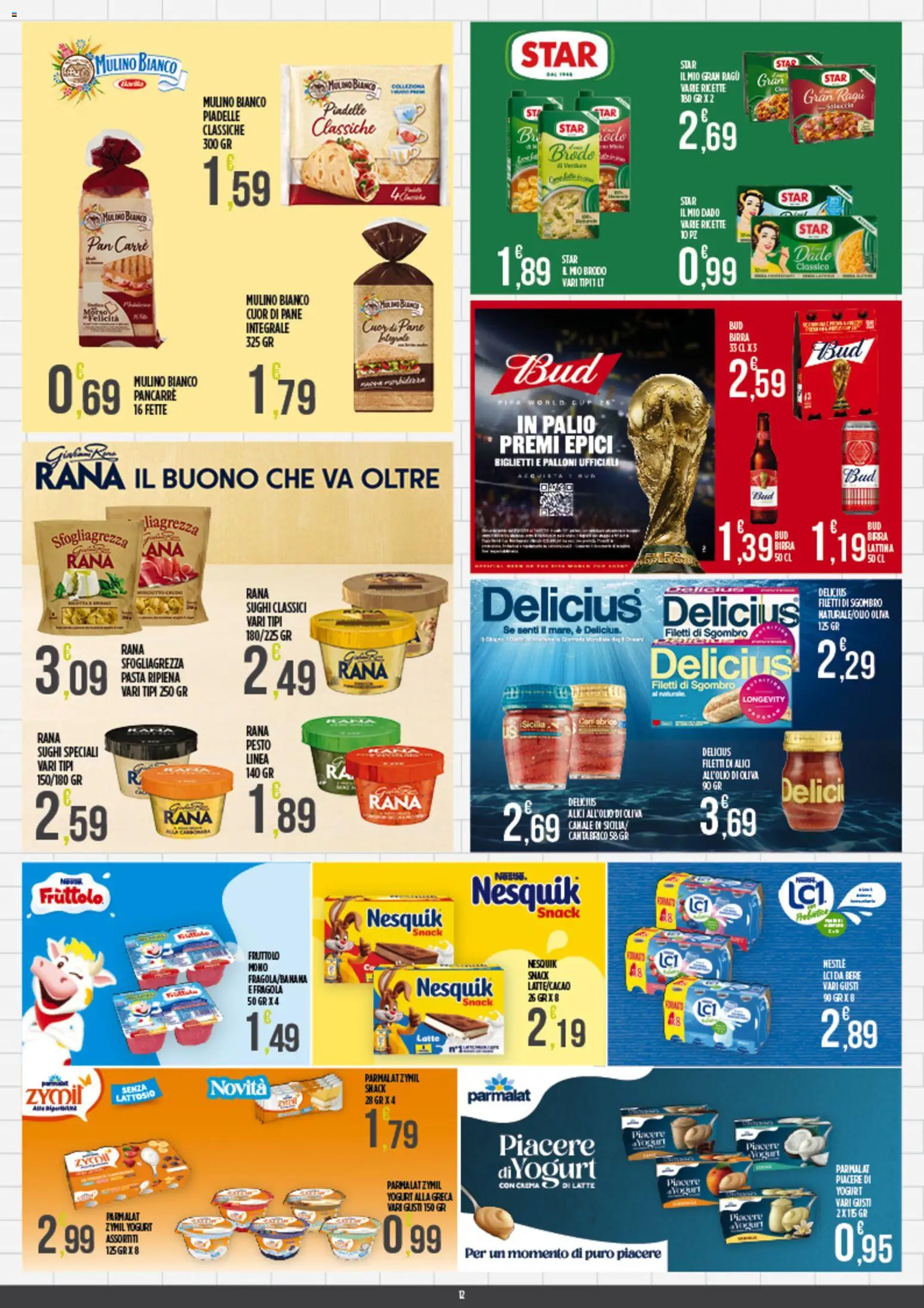 Volantino Euroesse del 01.06.2026 | Pagina: 12 | Prodotti: Yogurt, Latte, Ragú, Sgombro