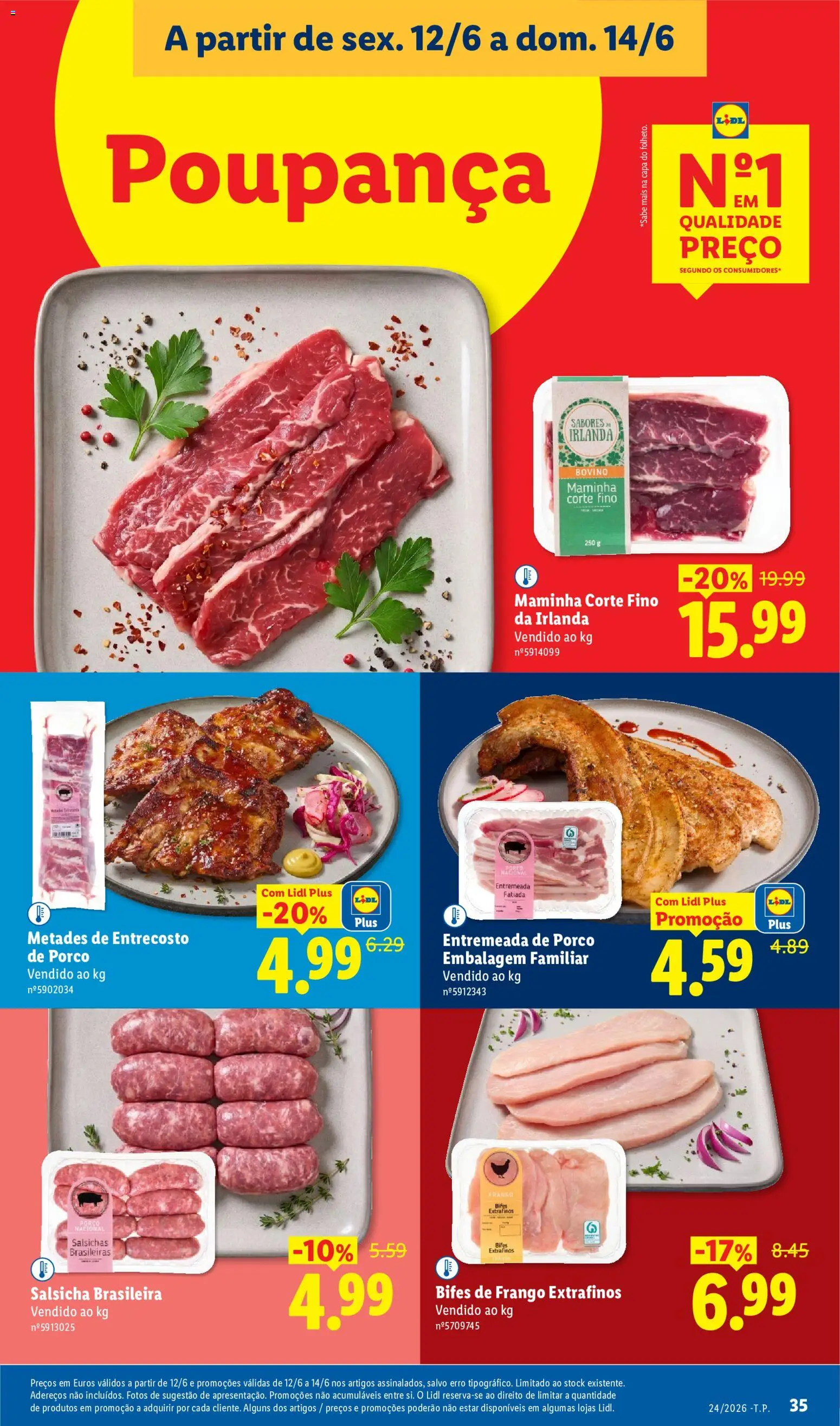 Lidl folheto │ válido de 08.06.2026 | Página: 35 | Produtos: Frango, Salsicha