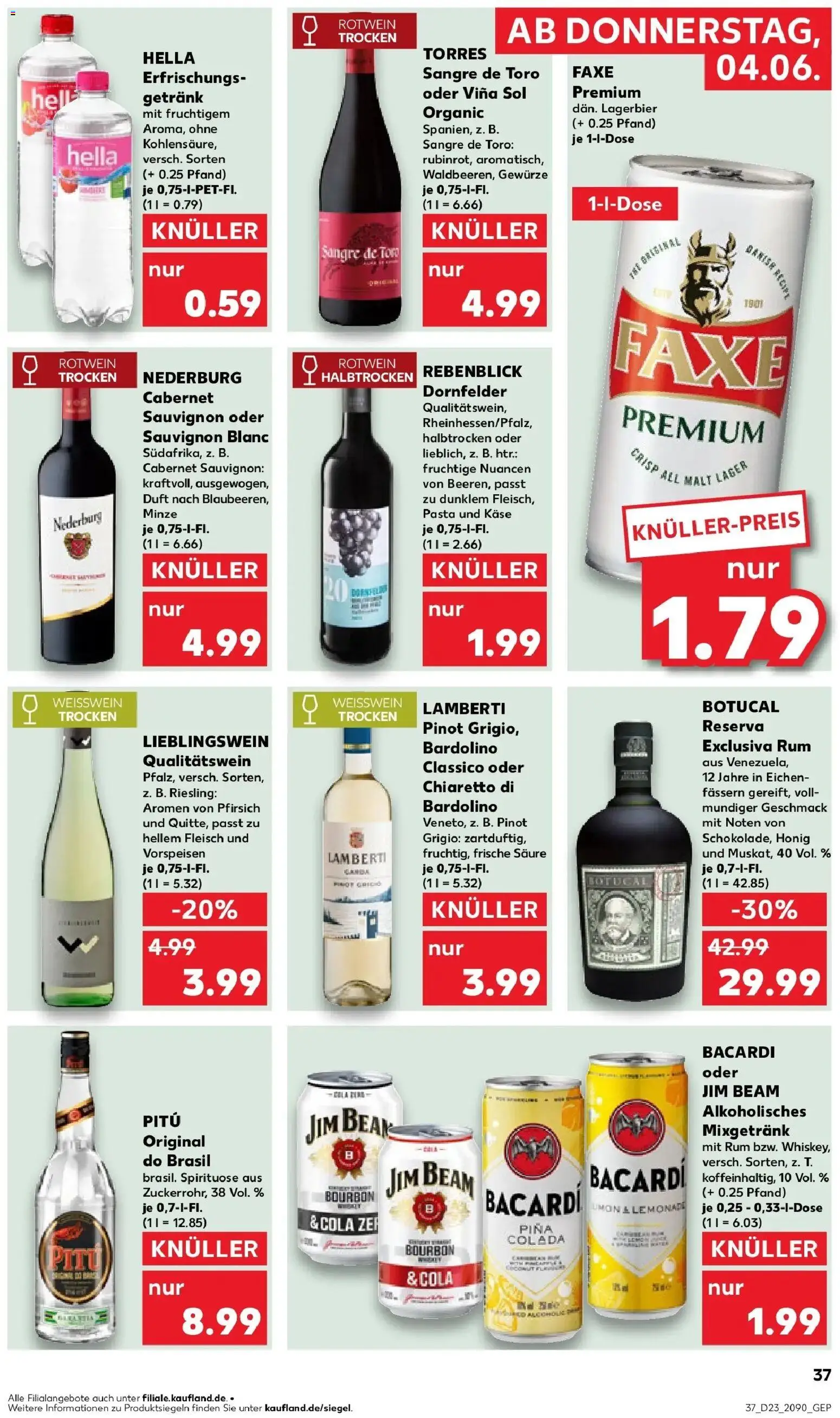 Kaufland Prospekt Bautzen – gültig ab 04.06.2026 | Seite: 37 | Produkte: Rotwein, Gewürze, Hella, Bourbon