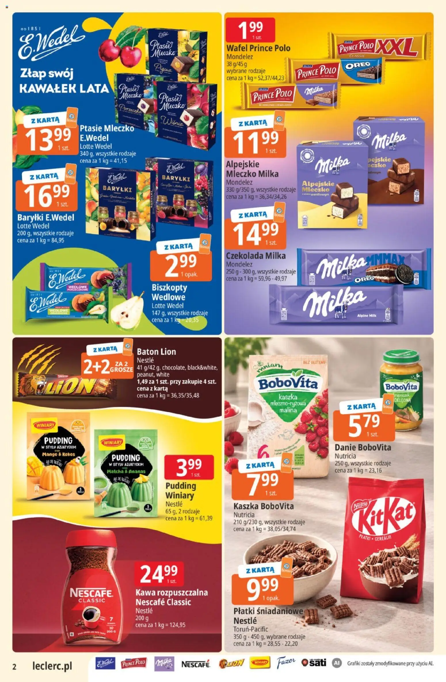 E.Leclerc gazetka od 22.09.2026 | Strona: 2 | Produkty: Nescafe, Baton, Ananas, Cielęcina