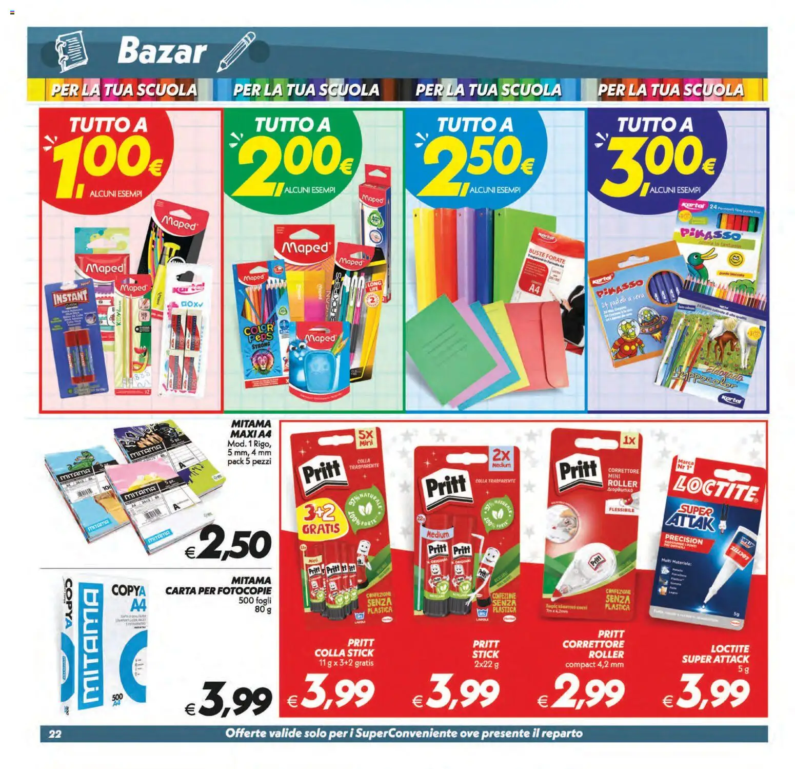 Volantino SuperConveniente del 01/09/2026 | Pagina: 22 | Prodotti: Colla, Correttore