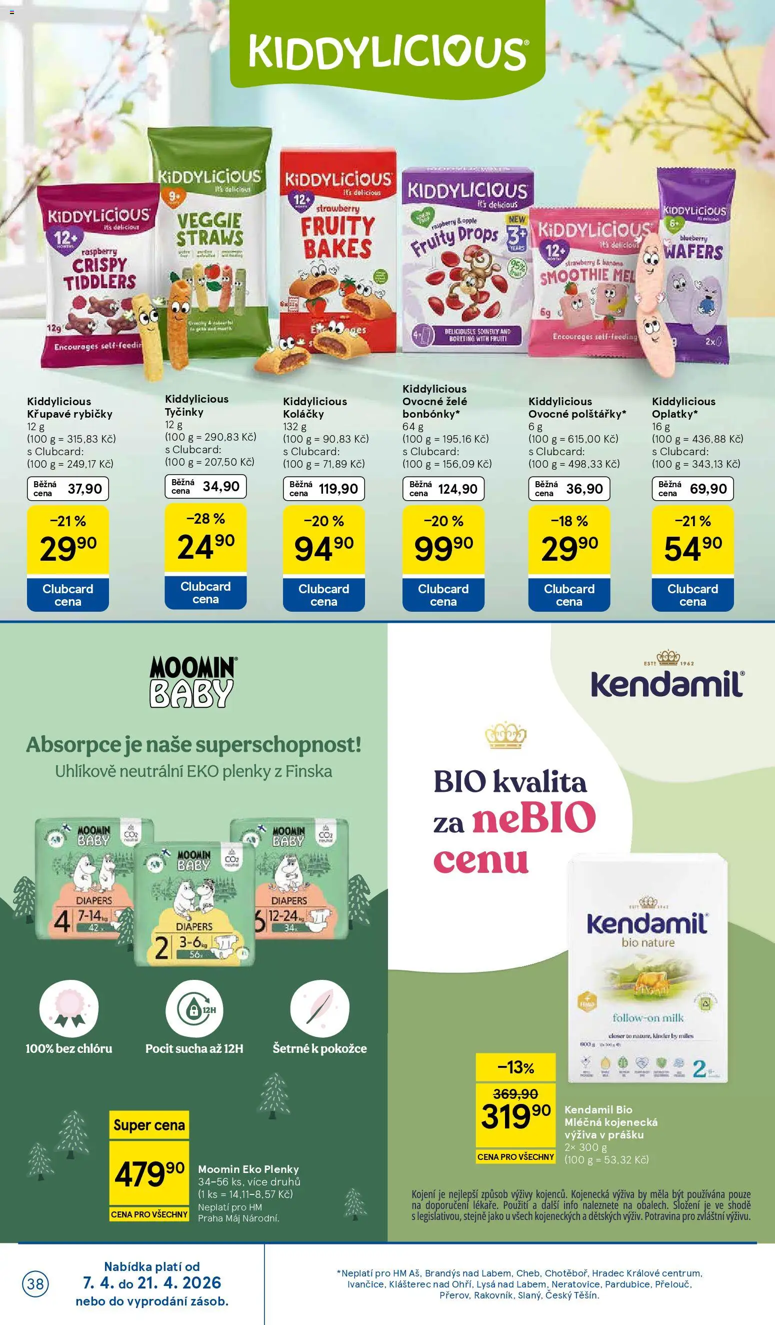 Tesco leták - Hypermarket od 07.04.2026 | Strana: 38 | Produkty: Veggie, Kiddylicious, Tyčinky, Smoothie