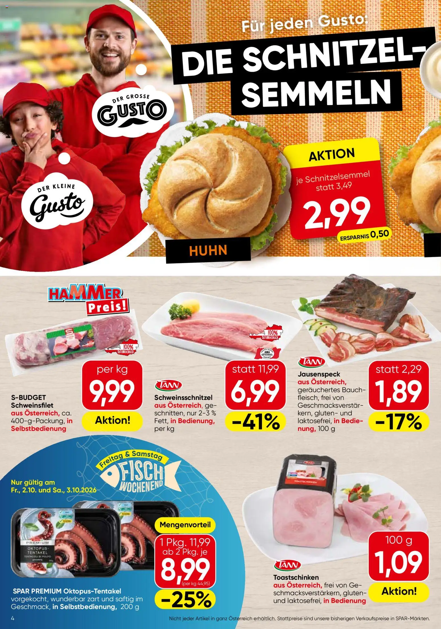 Spar Broschüre gültig ab 01.10.2026 | Seite: 4 | Produkte: Fisch