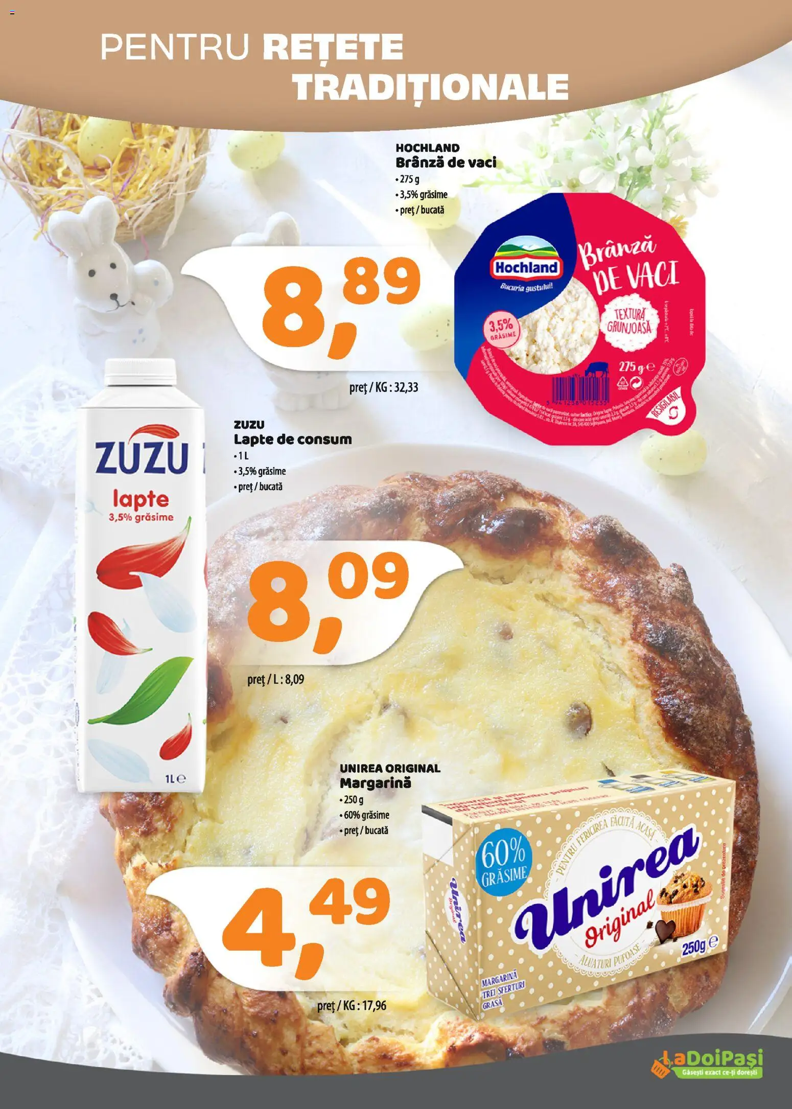 Noul catalog LaDoiPași – valabil de la 01.04.2026 | Pagină: 2 | Produse: Lapte, Brânză