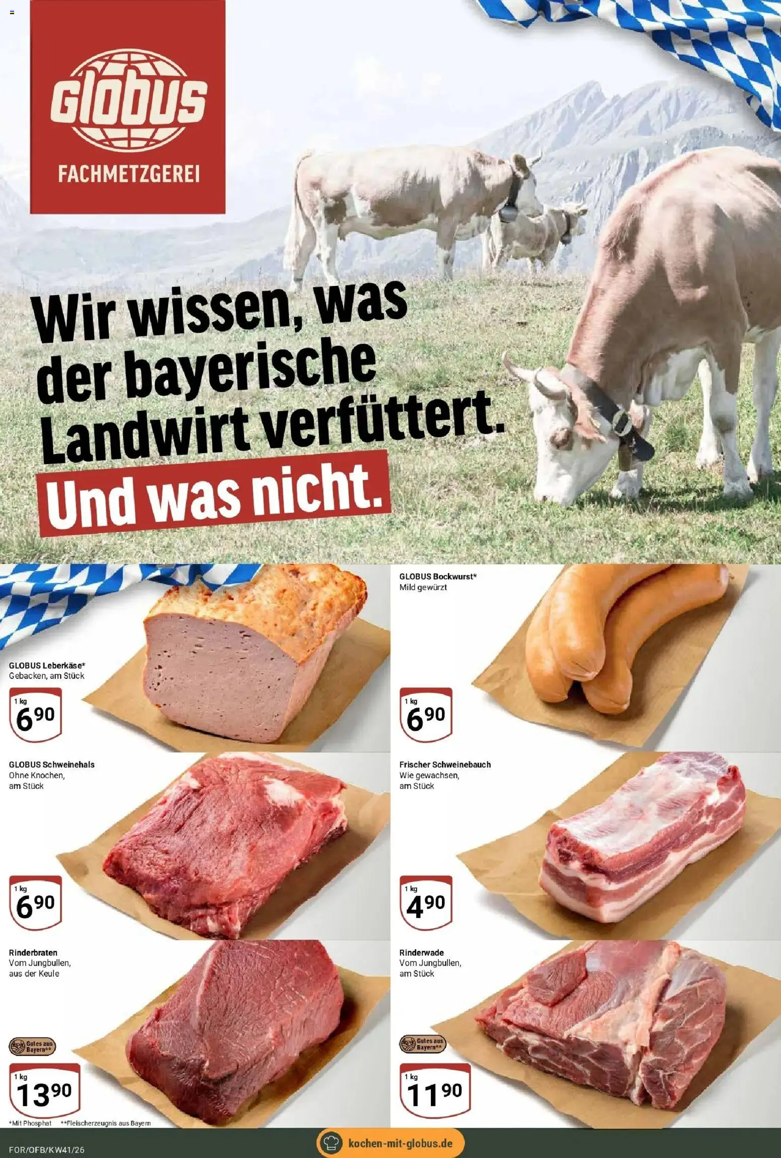 Globus Prospekt Forchheim (ab 05.10.2026) » Angebote online | Seite: 8 | Produkte: Rinderbraten, Schweinebauch