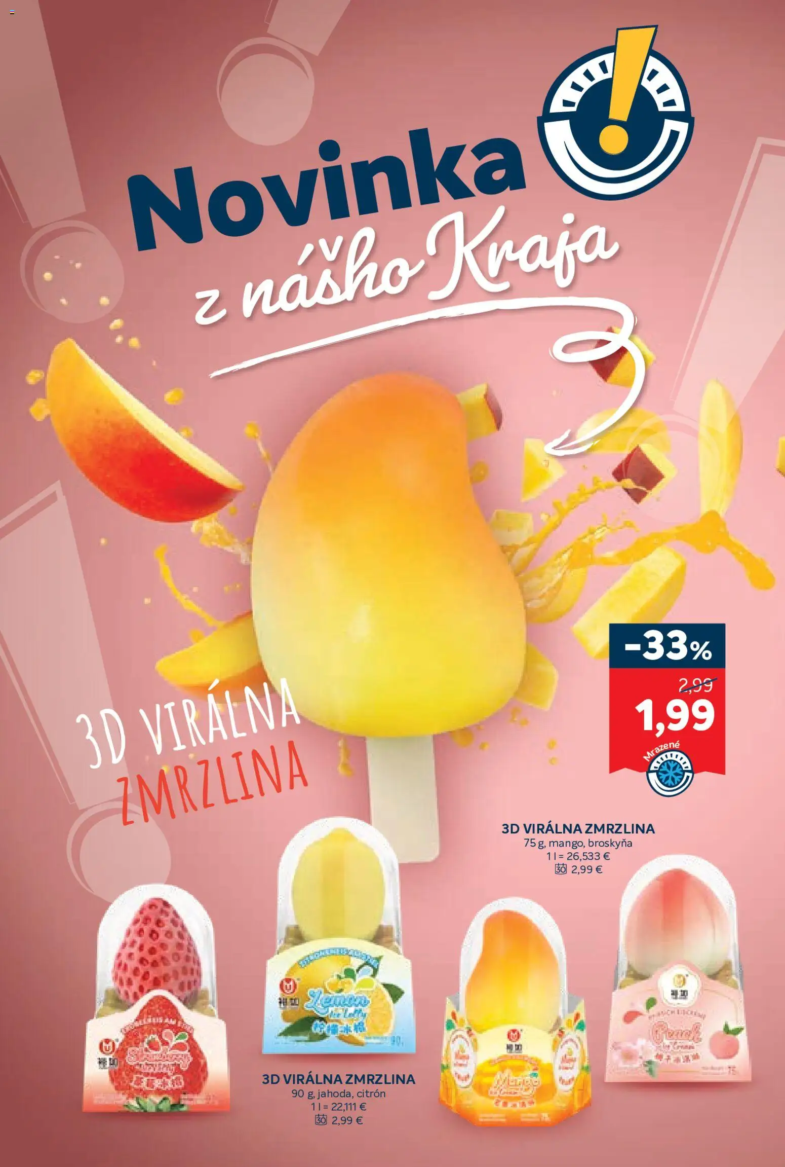 Nové Kraj akcie – leták je platný od 21.05.2026 | Strana: 18 | Produkty: Zmrzlina