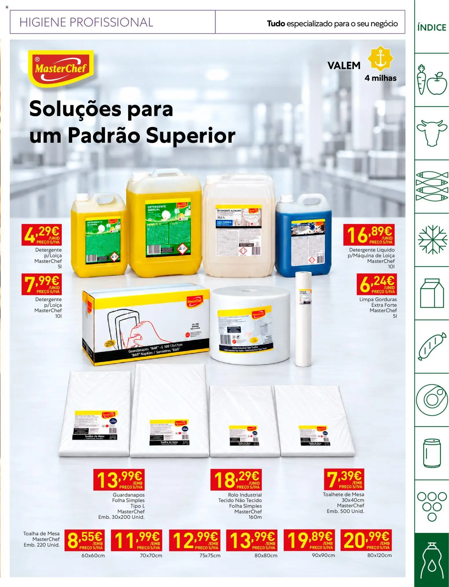 Recheio Horeca Madeira │ válido de 29/09/2026 | Página: 25 | Produtos: Guardanapos, Detergente, Mesa, Toalha de mesa