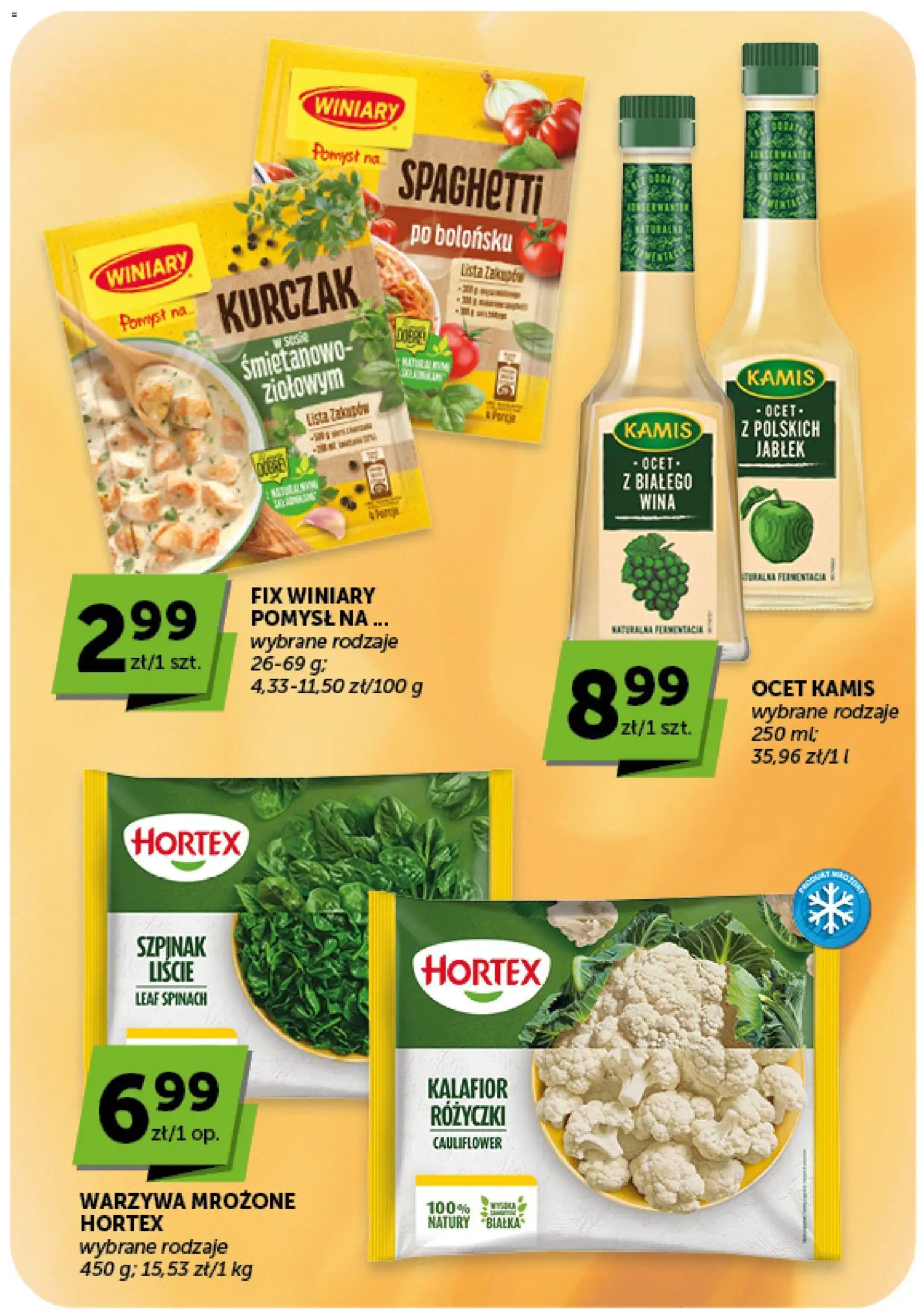 ABC gazetka - Market od 03.09.2026 | Strona: 25 | Produkty: Kalafior, Spaghetti, Warzywa mrożone, Szpinak