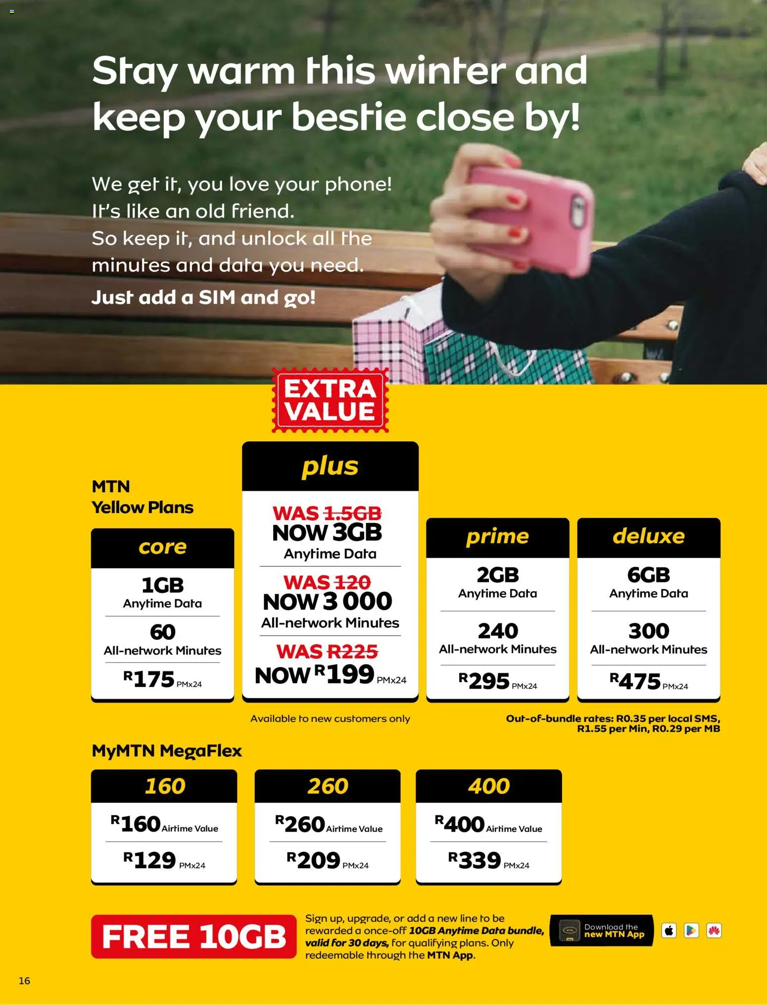 New MTN catalogue – valid from 08.06.2026 | Page: 16 | Products: Data, Sim, Phone