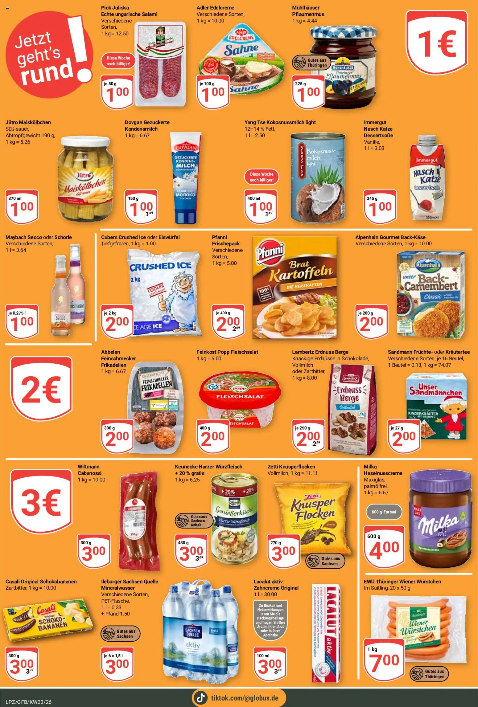 Globus Prospekt Leipzig – gültig ab 10.08.2026 | Seite: 24 | Produkte: Erdnüsse, Milka, Kondensmilch, Flocken