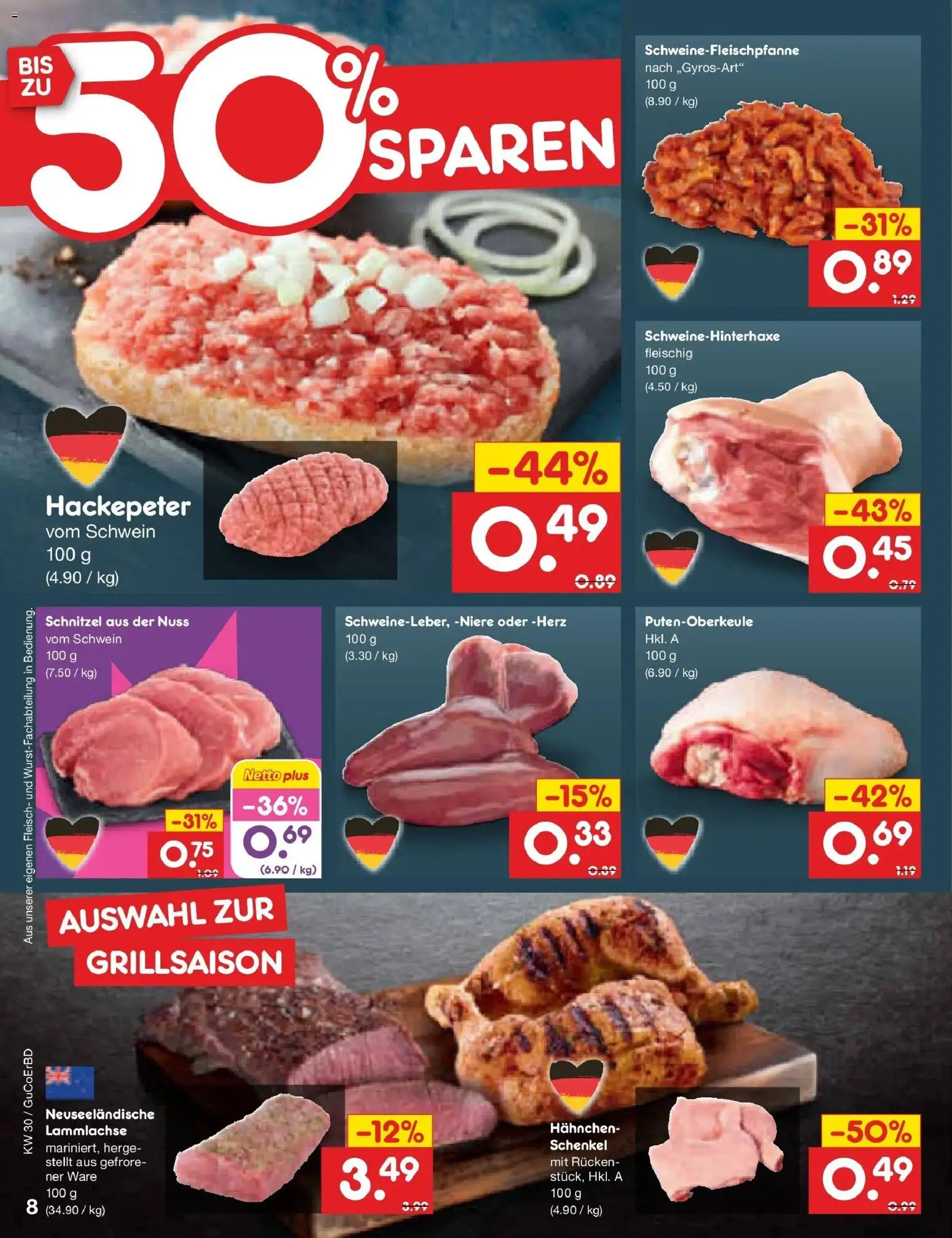 Netto Marken-Discount Prospekt Augustusburg – gültig ab 20.07.2026 | Seite: 12 | Produkte: Hahnchen, Schnitzel, Fleisch