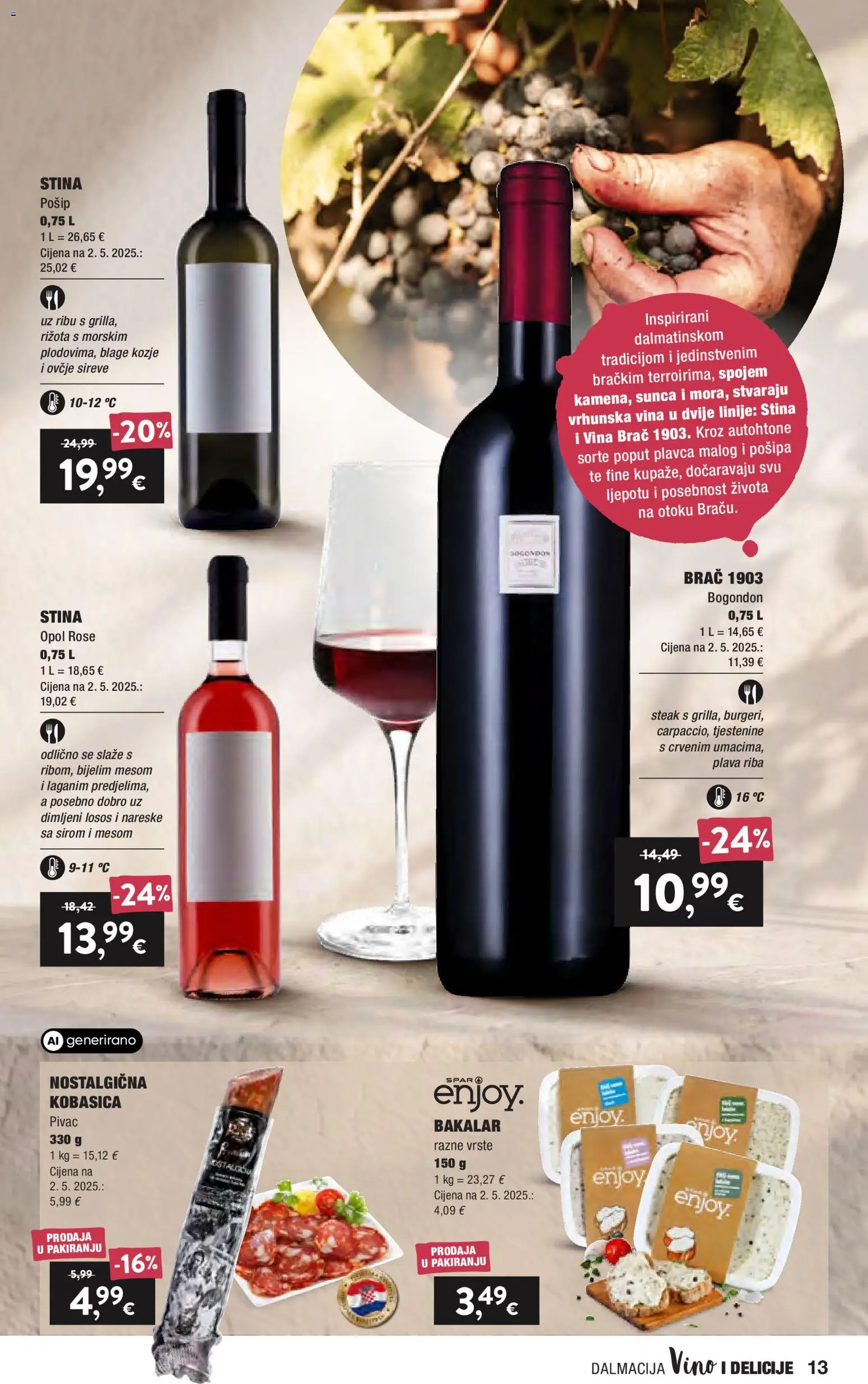 Interspar katalog | vrijedi od 16.09.2026 | Stranica: 13 | Proizvodi: Dimljeni losos, Vino, Riba, Losos