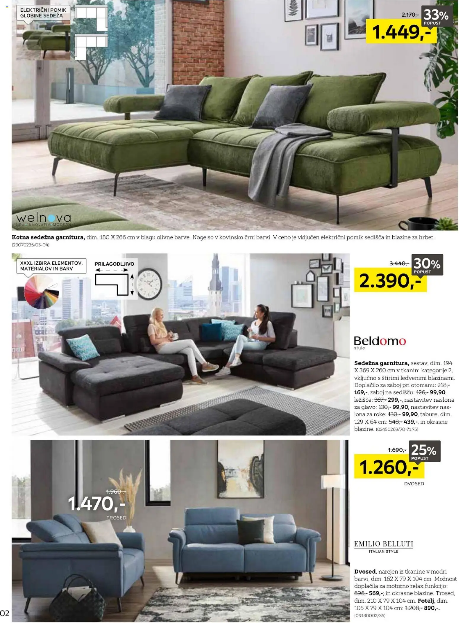 Novi XXXL Lesnina katalog ponudbe – veljaven od 18.05.2026 | Stran: 2 | Izdelki: Trosed, Dvosed, Ležišče, Zaboj