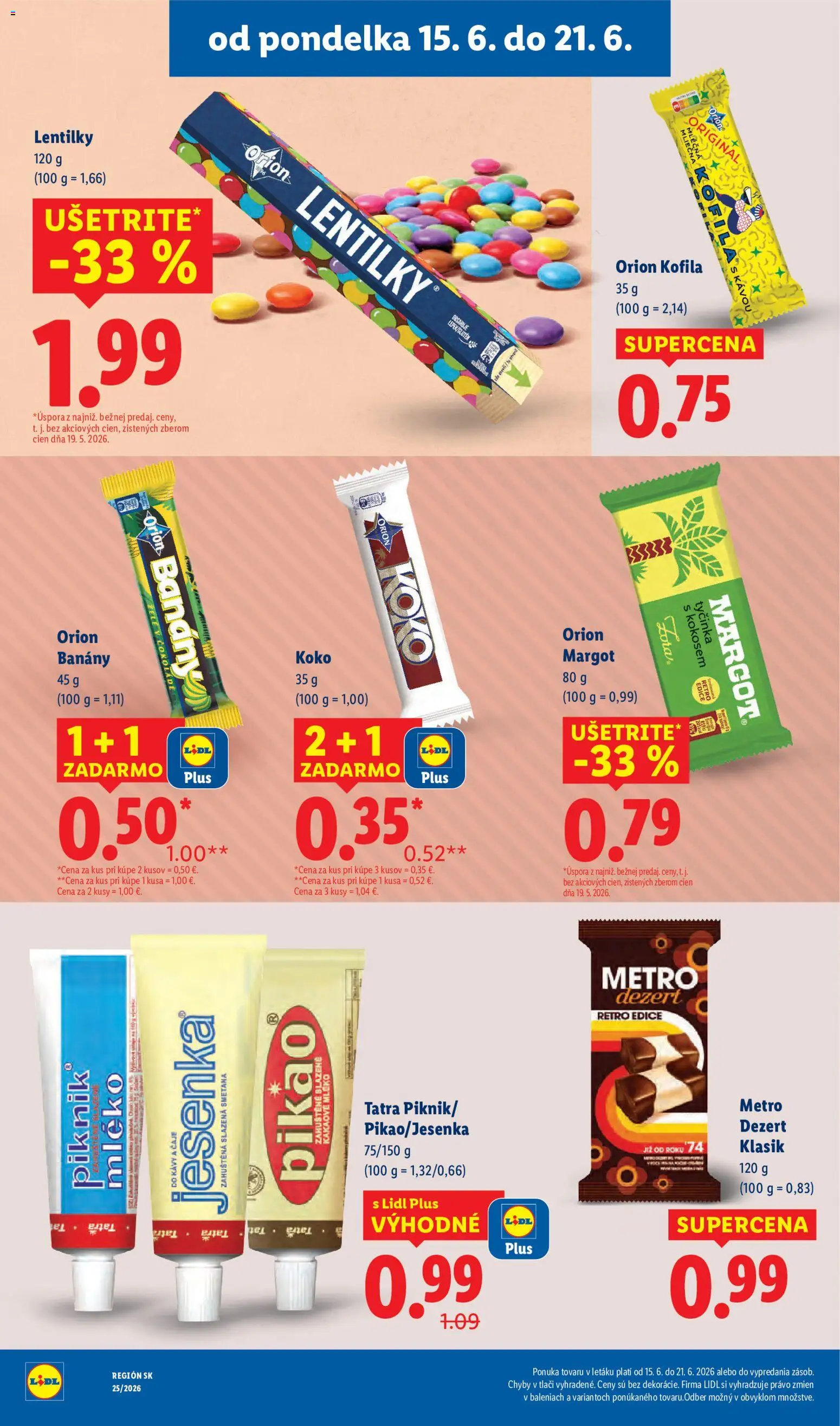 Nové Lidl akcie – leták je platný od 15.06.2026 | Strana: 24 | Produkty: Banány