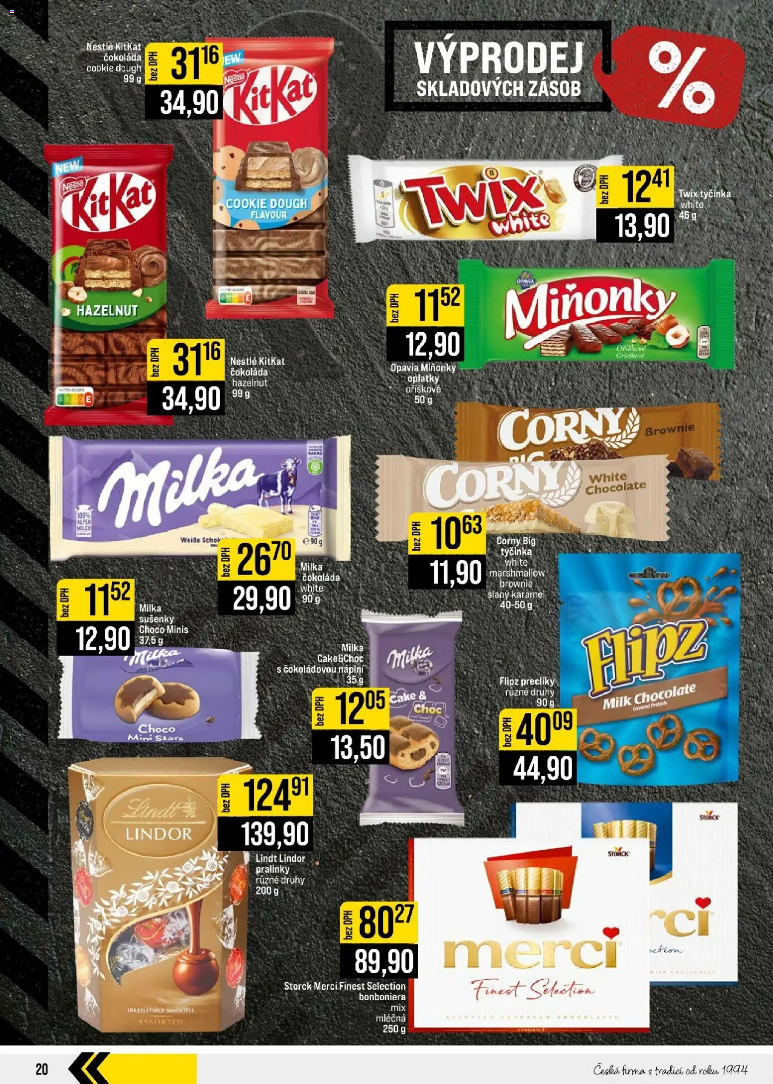 Jip leták - Cash & Carry od 30.09.2026 | Strana: 20 | Produkty: Slaný karamel, Čokoláda, Finest, Lindt lindor