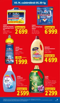 Lidl akciós újság - amely érvényes a következő dátumtól: 14.05.2026 | Oldal: 19 | Termékek: Mosogatógép, Öblítő, Mosogatógép tisztító