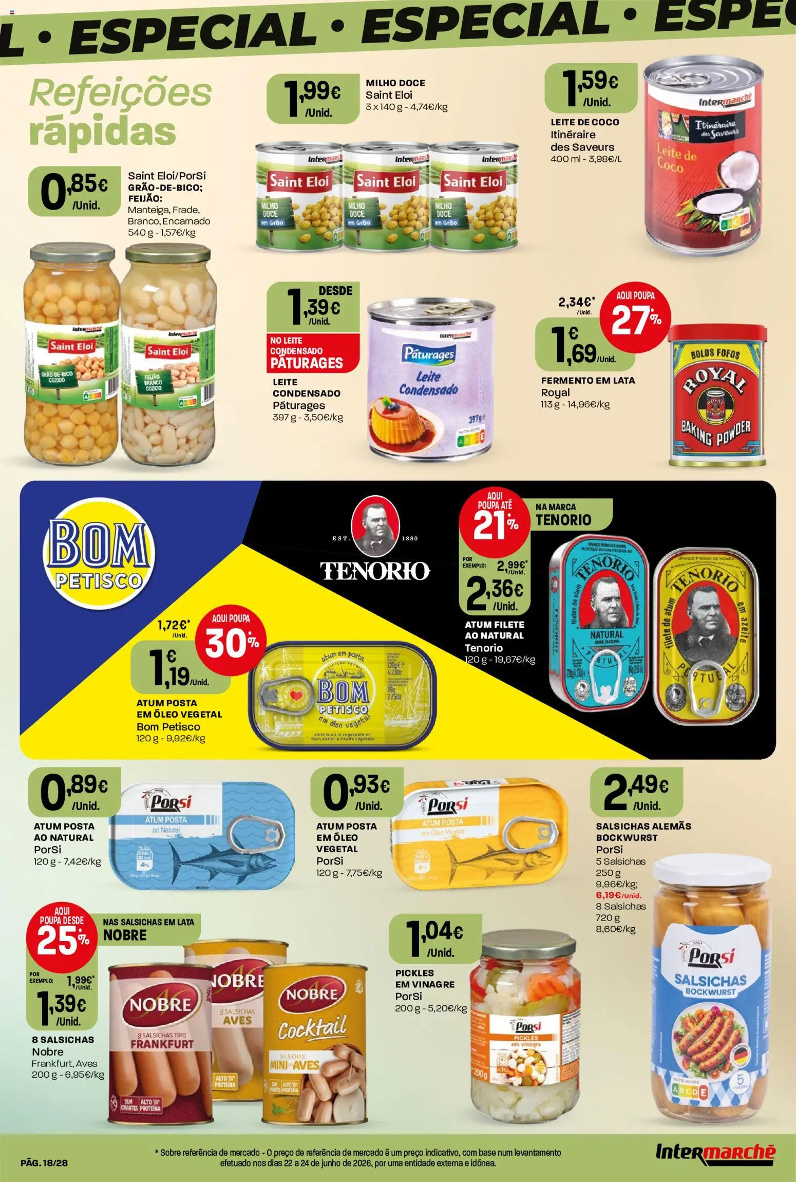 Intermarché Folheto Contact │ válido de 30/07/2026 | Página: 18 | Produtos: Atum, Leite, Óleo, Milho
