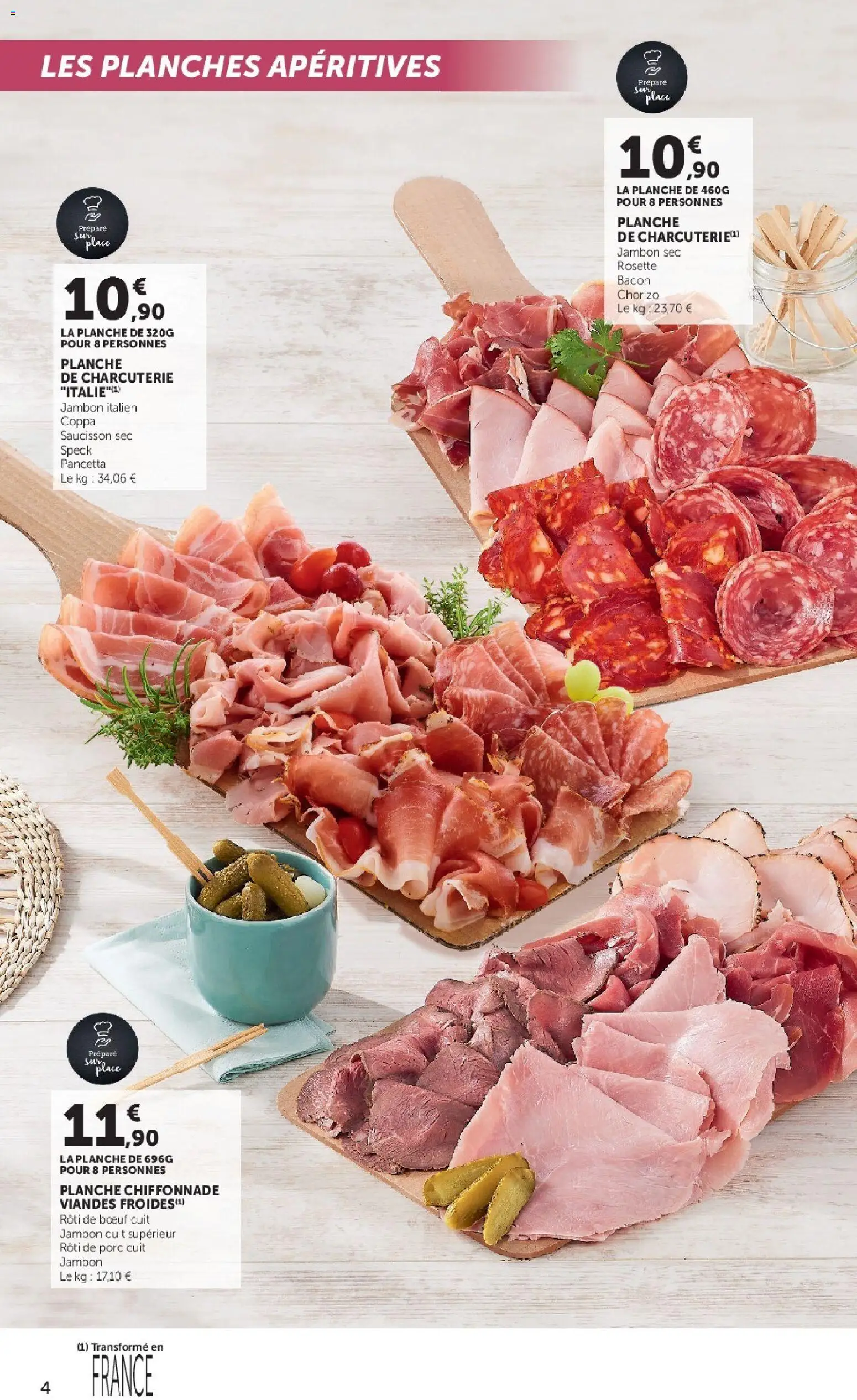 {H1} | Page: 4 | Produits: Chorizo, Bacon, Rôti de porc, Porc