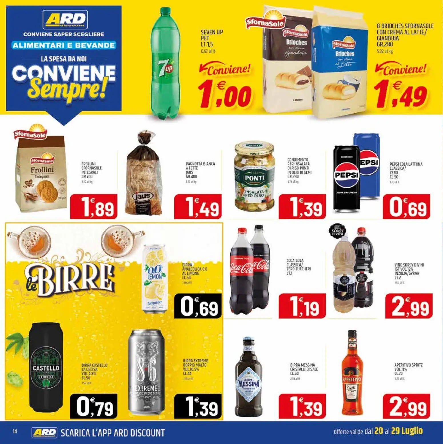 Volantino ARD Discount del 20/07/2026 | Pagina: 22 | Prodotti: Crema, Riso, Olio, Pepsi