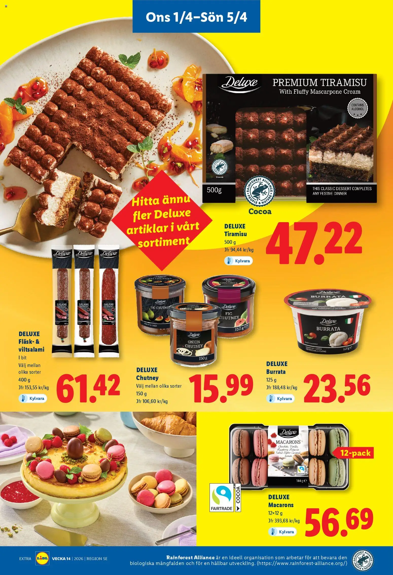 Lidl reklamblad aktuell från 01/04/2026 | Sida: 11 | Produkter: Burrata, Salami, Fläsk