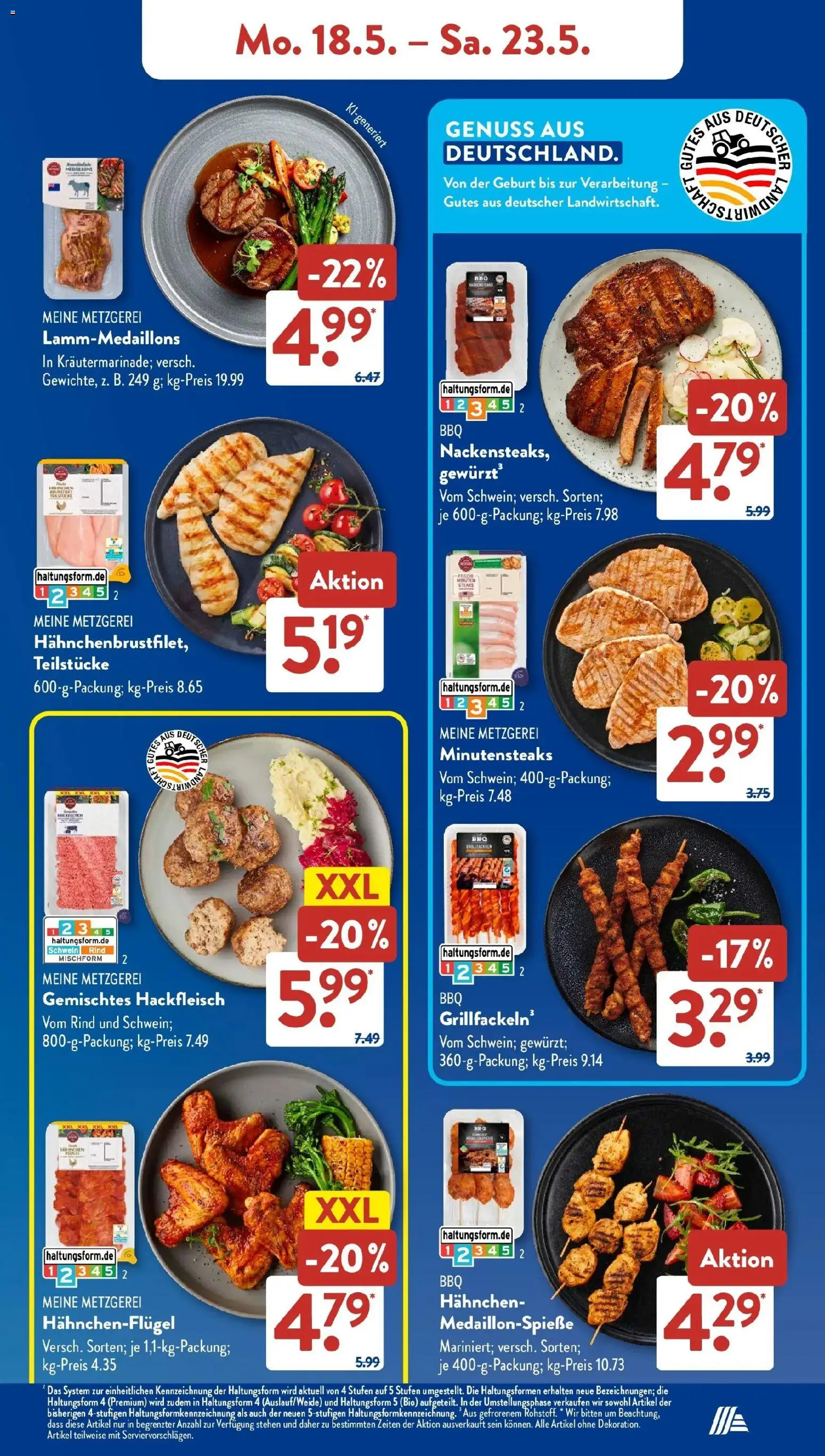 Aldi Süd Wochenangebote – gültig ab 18.05.2026 | Seite: 4 | Produkte: Hahnchen, Hackfleisch