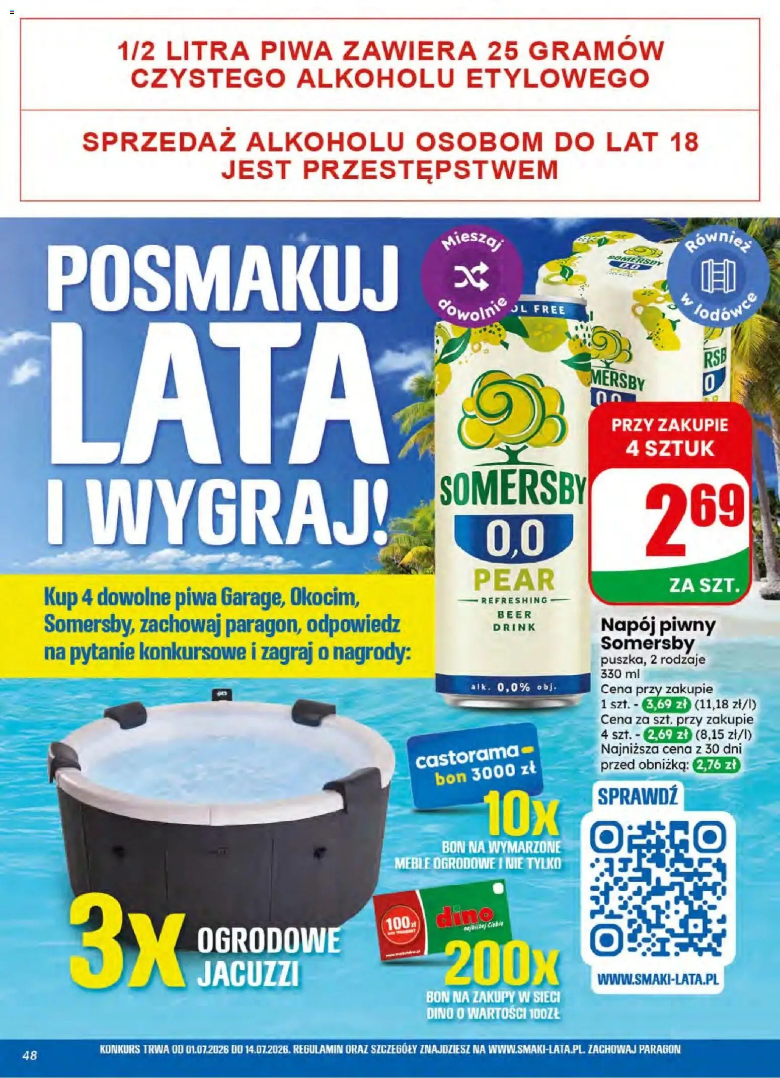 Dino gazetka od 08.07.2026 | Strona: 48 | Produkty: Meble ogrodowe, Somersby