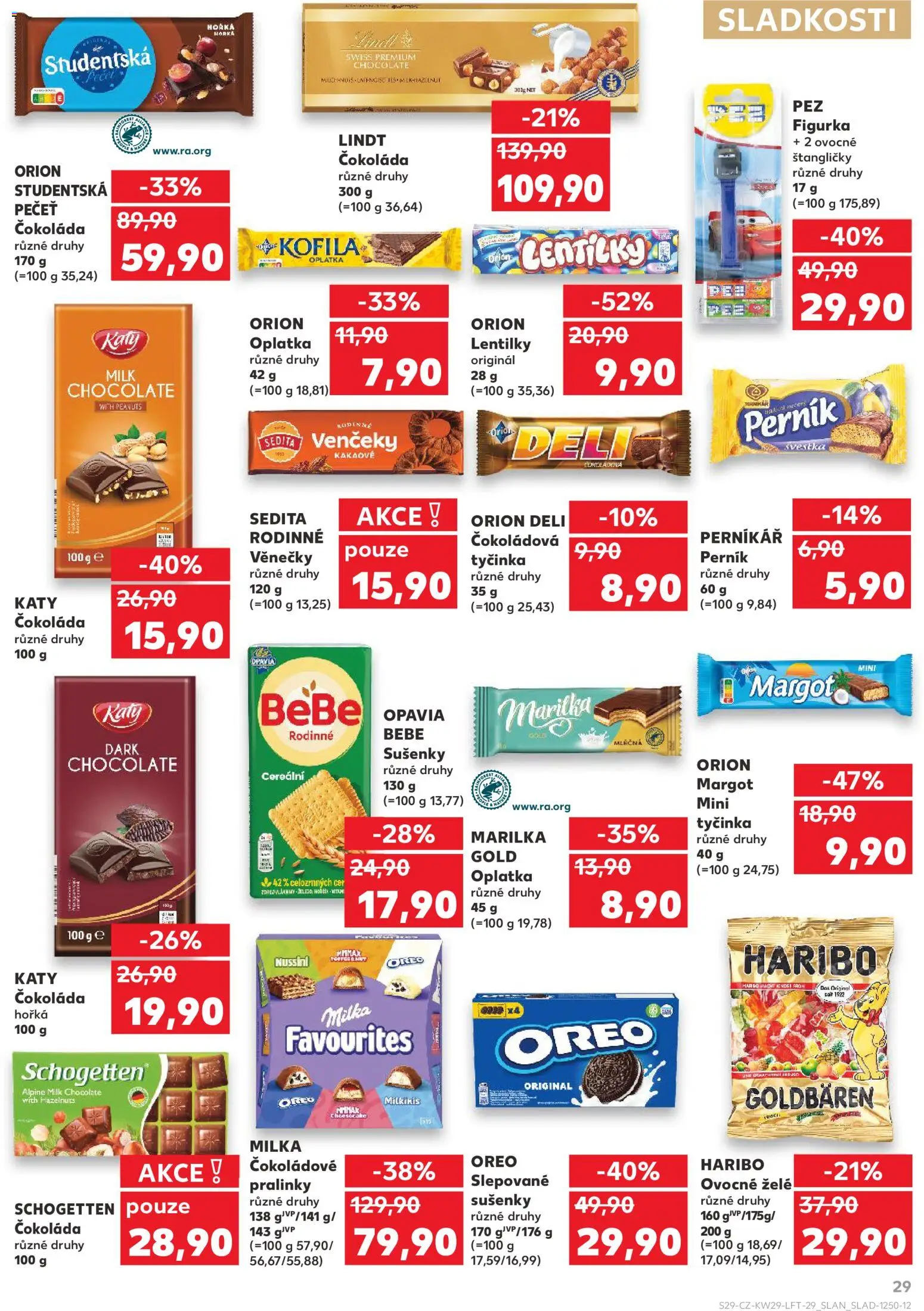 Kaufland leták - Liberec od 15.07.2026 | Strana: 29 | Produkty: Čokoláda, Lindt čokoláda, Sladkosti, Milk chocolate