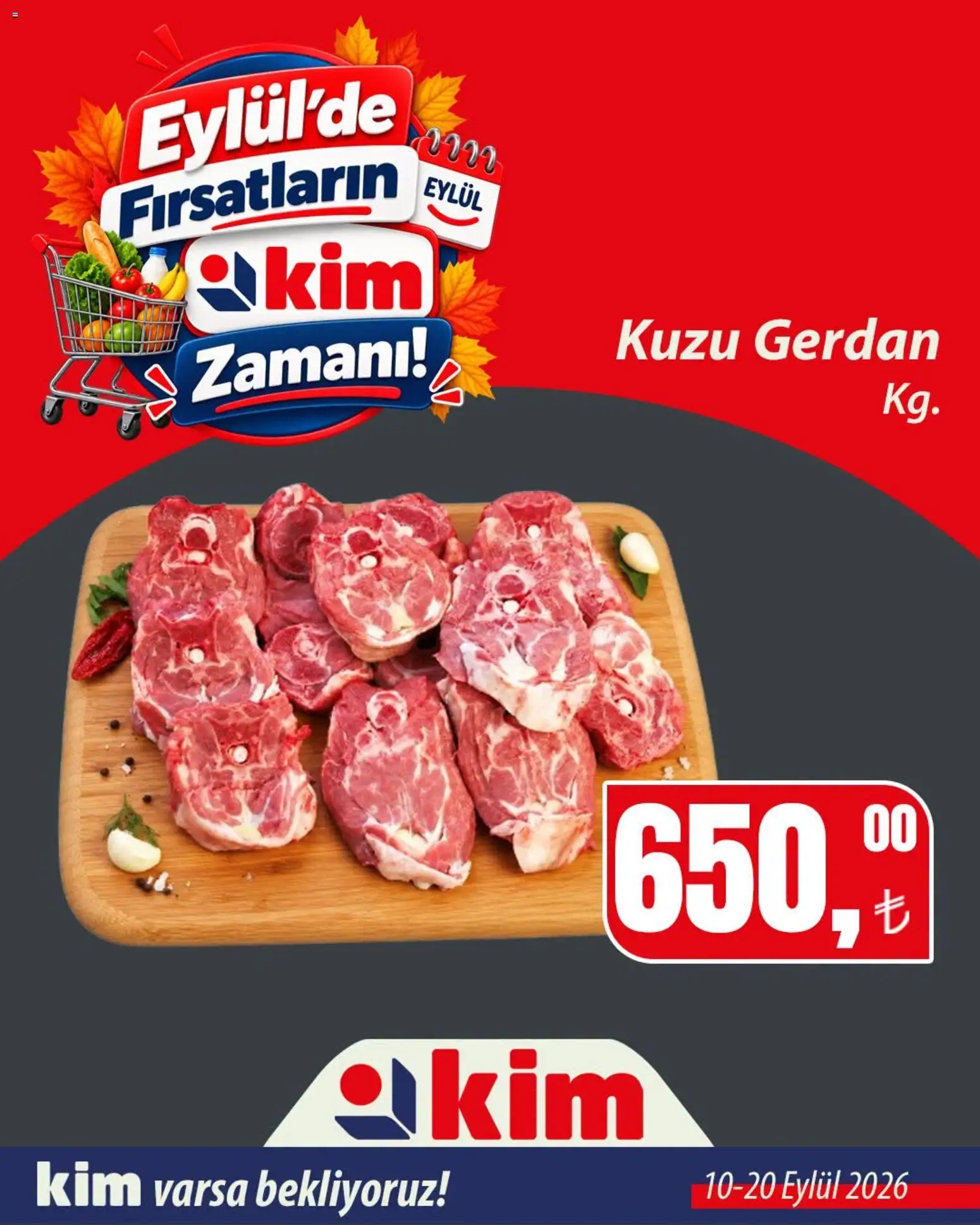 Kim Market - Kasap - 10 Eylül 2026 tarihinden itibaren geçerlidir | Sayfa: 1