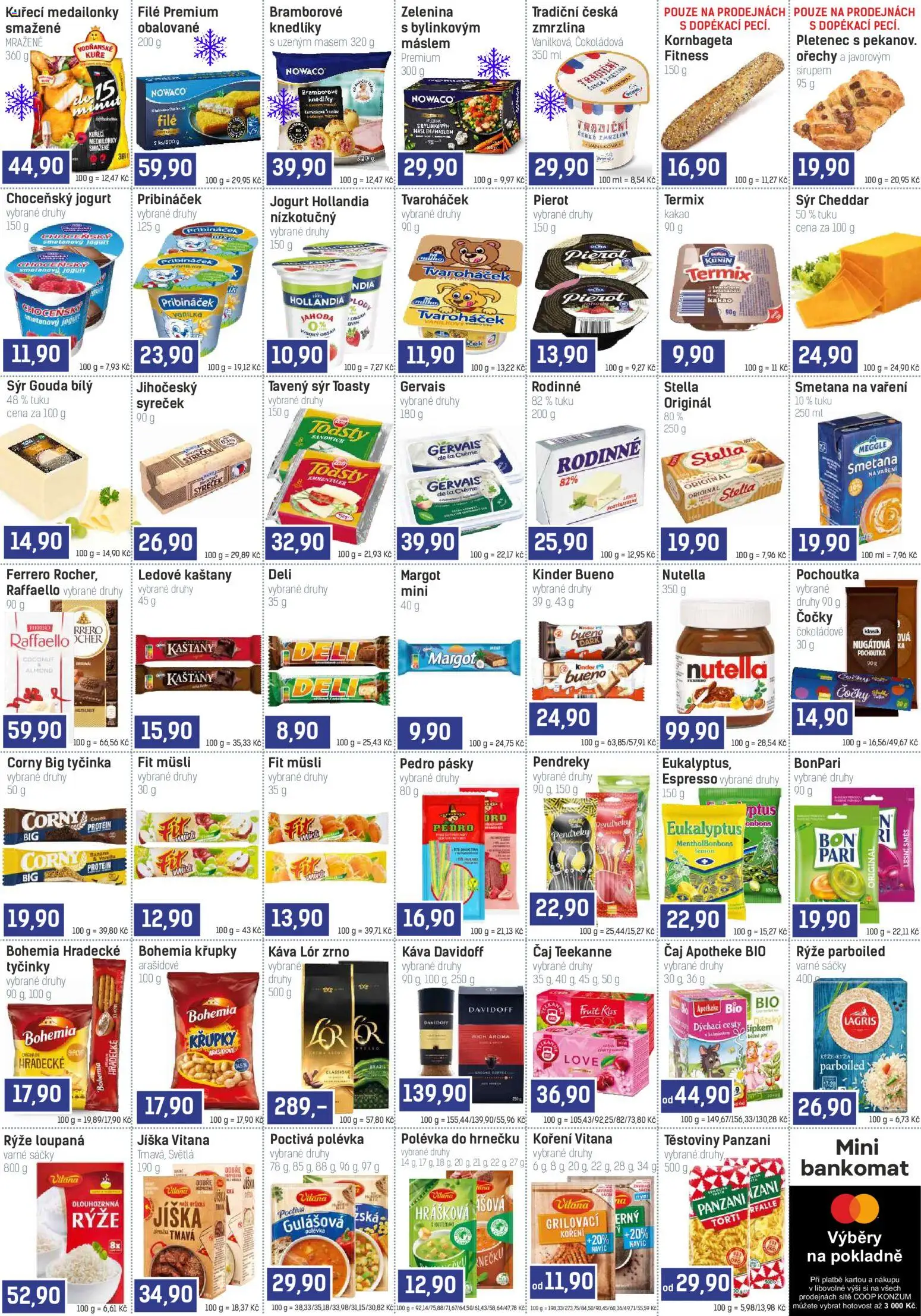 Konzum leták od 21.10.2026 | Strana: 2 | Produkty: Sýr Gouda, Ořechy, Kakao, Kinder