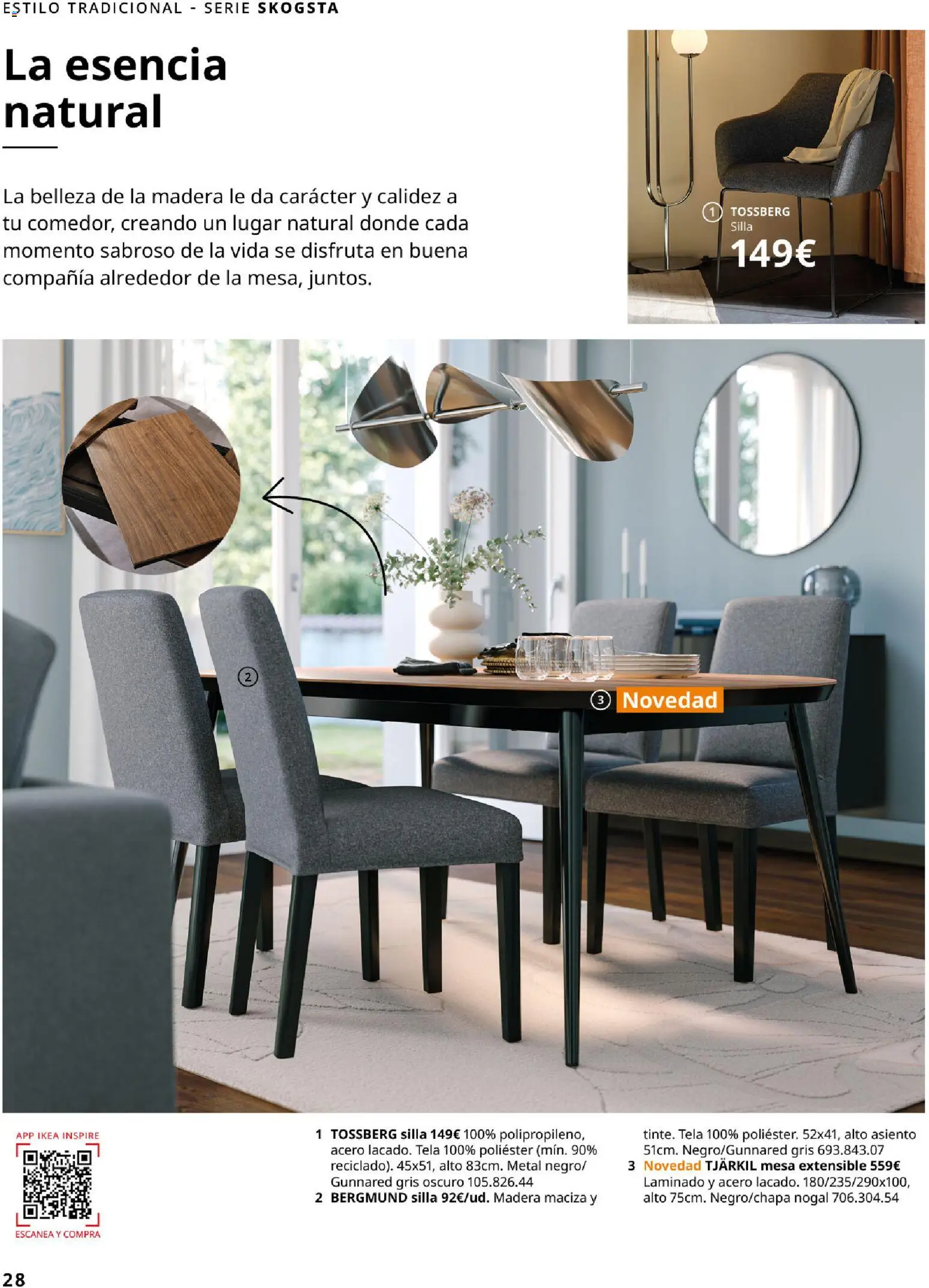 IKEA - Comedores │ válido desde el 01/09/2026 | Página: 28 | Productos: Mesa extensible, Mesa, Silla