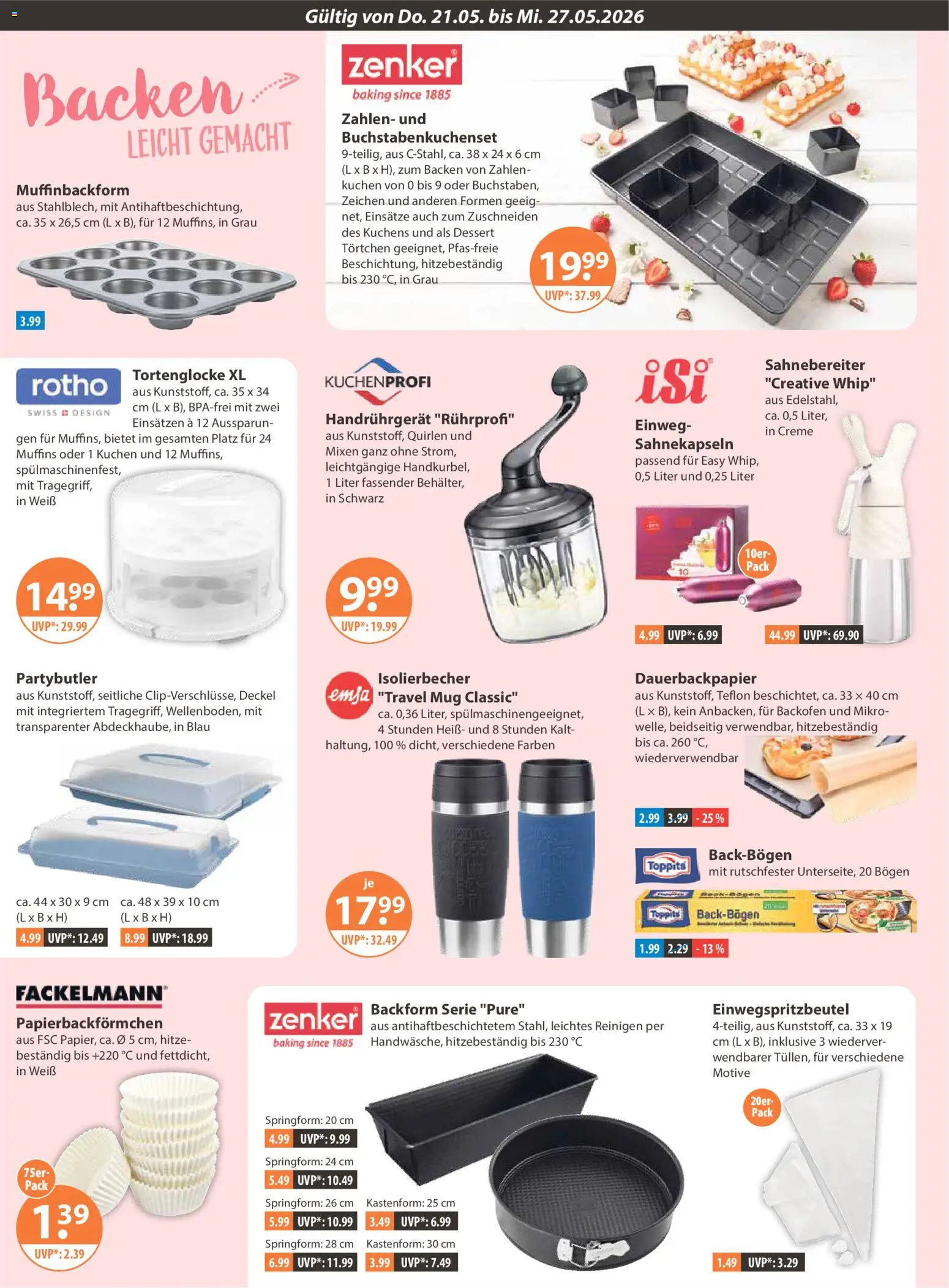 V-Markt München – gültig ab 21.05.2026 | Seite: 20 | Produkte: Creme, Backofen, Kuchen