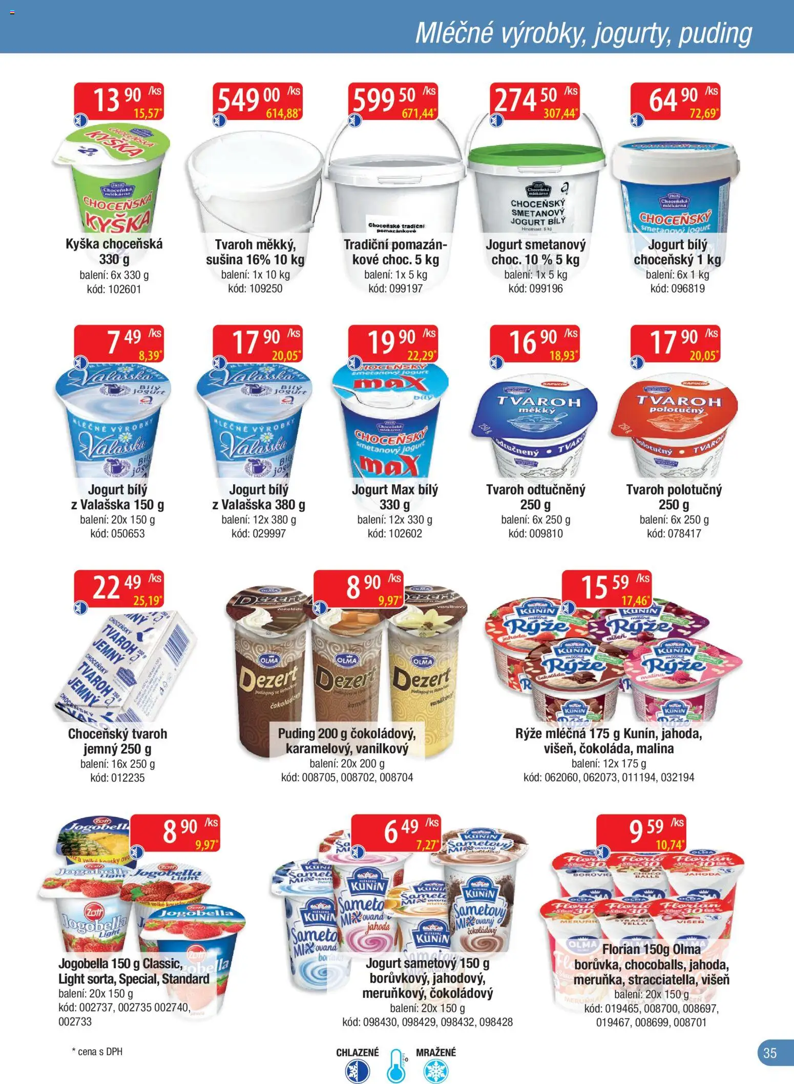 Astur & Qanto leták - Velkoobchod fresh 06/2026 od 01.06.2026 | Strana: 35 | Produkty: Smetanový jogurt, Tvaroh, Puding, Tvaroh odtučněný