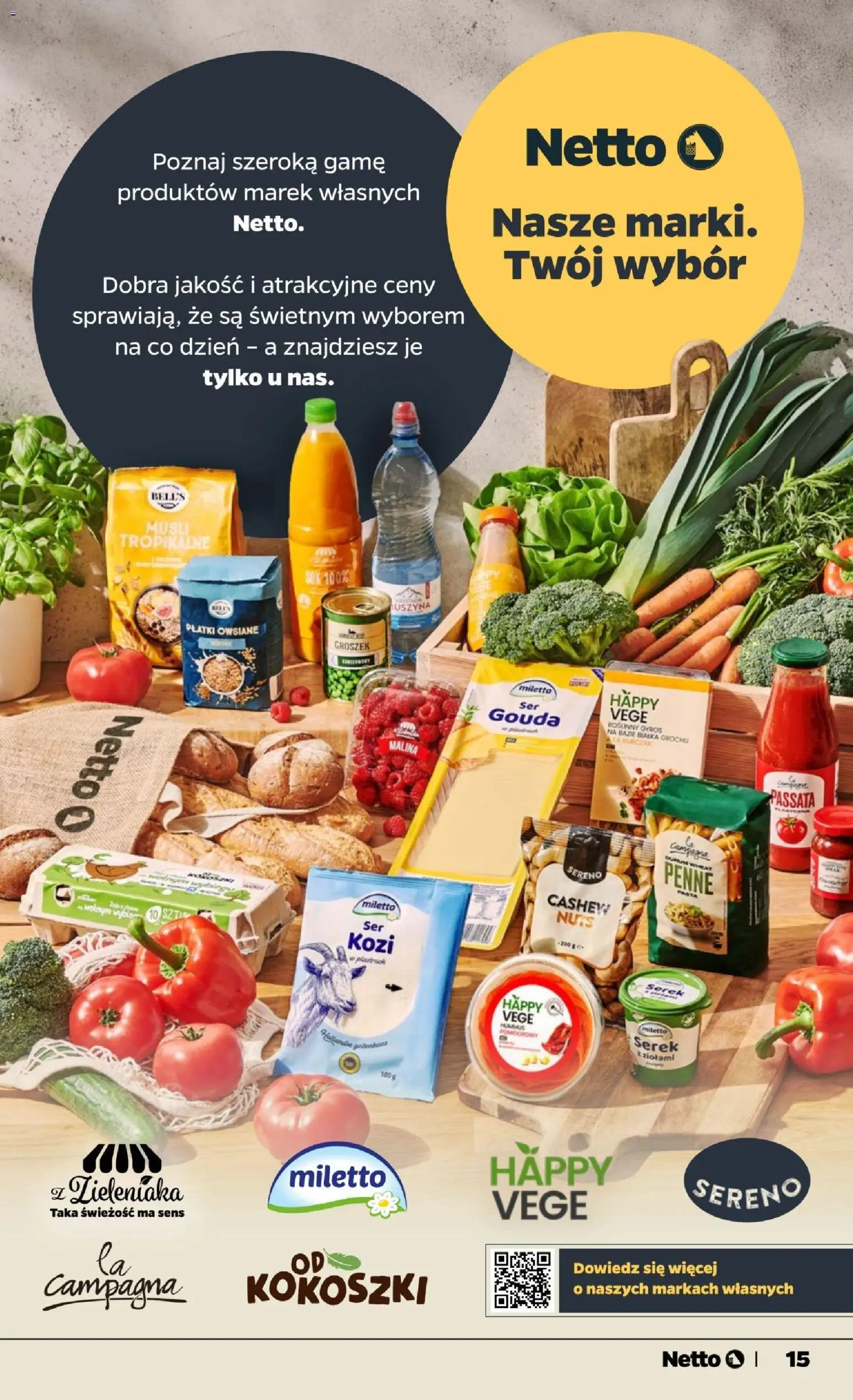 Netto gazetka od czwartku od 29.10.2026 | Strona: 15 | Produkty: Groszek, Pasta, Płatki, Passata