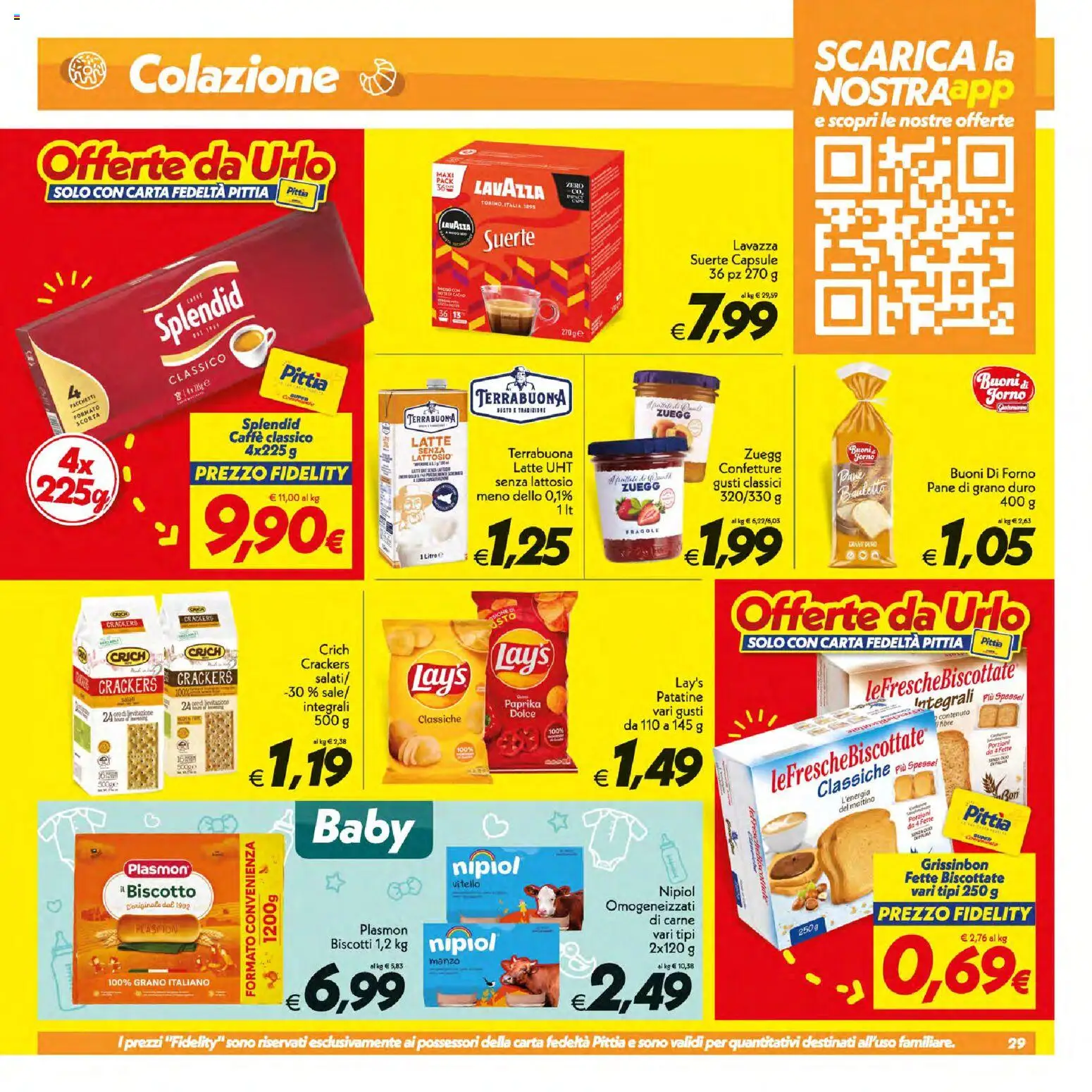 Volantino SuperConveniente del 14/07/2026 | Pagina: 29 | Prodotti: Patatine, Biscotti, Latte, Fette biscottate