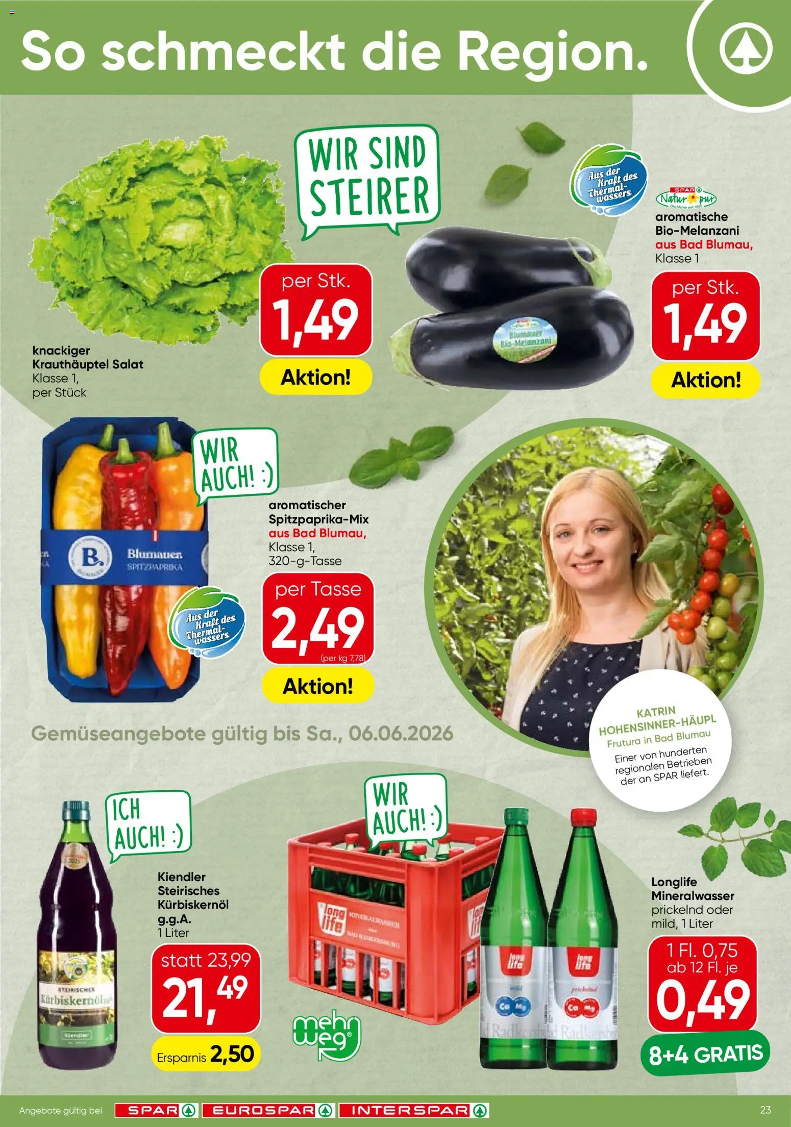 Spar - Steiermark gültig ab 03.06.2026 | Seite: 23 | Produkte: Salat, Bad
