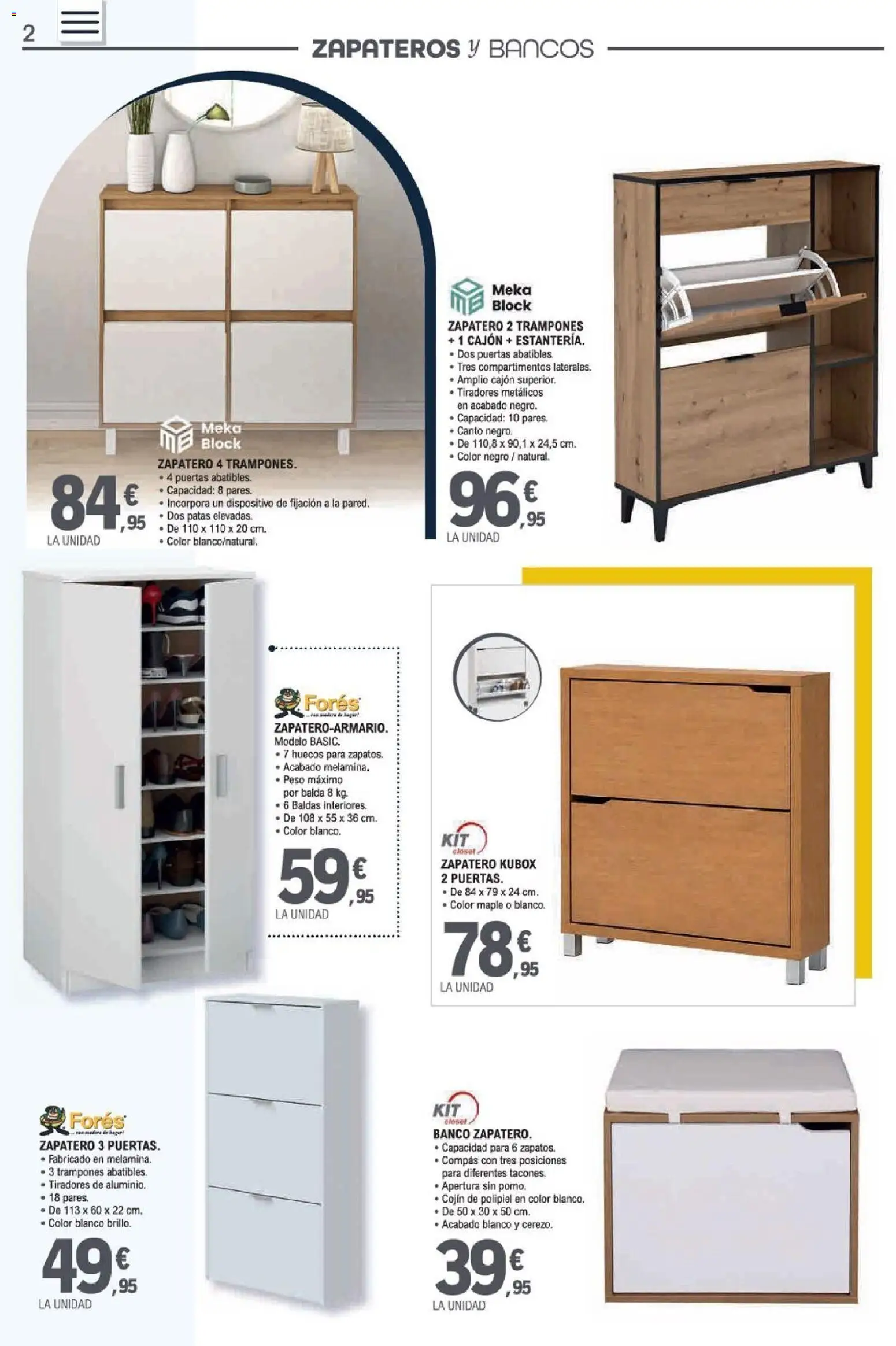 E.Leclerc Ciudad Real │ válido desde el 31/08/2026 | Página: 2 | Productos: Zapatero, Peso, Cojín, Puertas