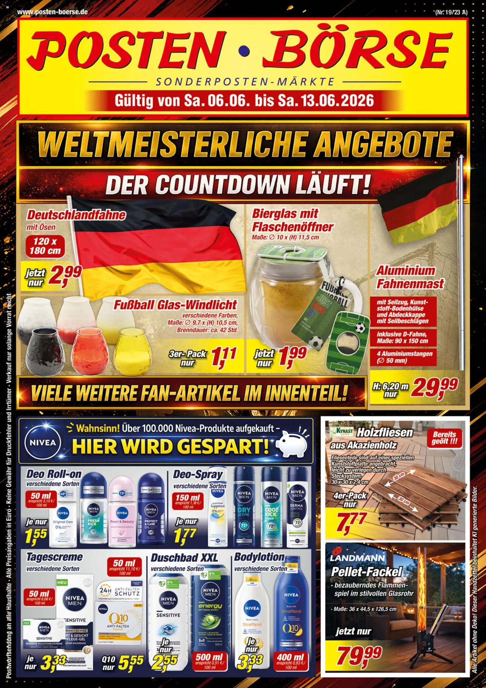 Posten Börse Prospekt – gültig ab 06.06.2026 | Seite: 1 | Produkte: Spiel, Energy, Deospray, Tagescreme