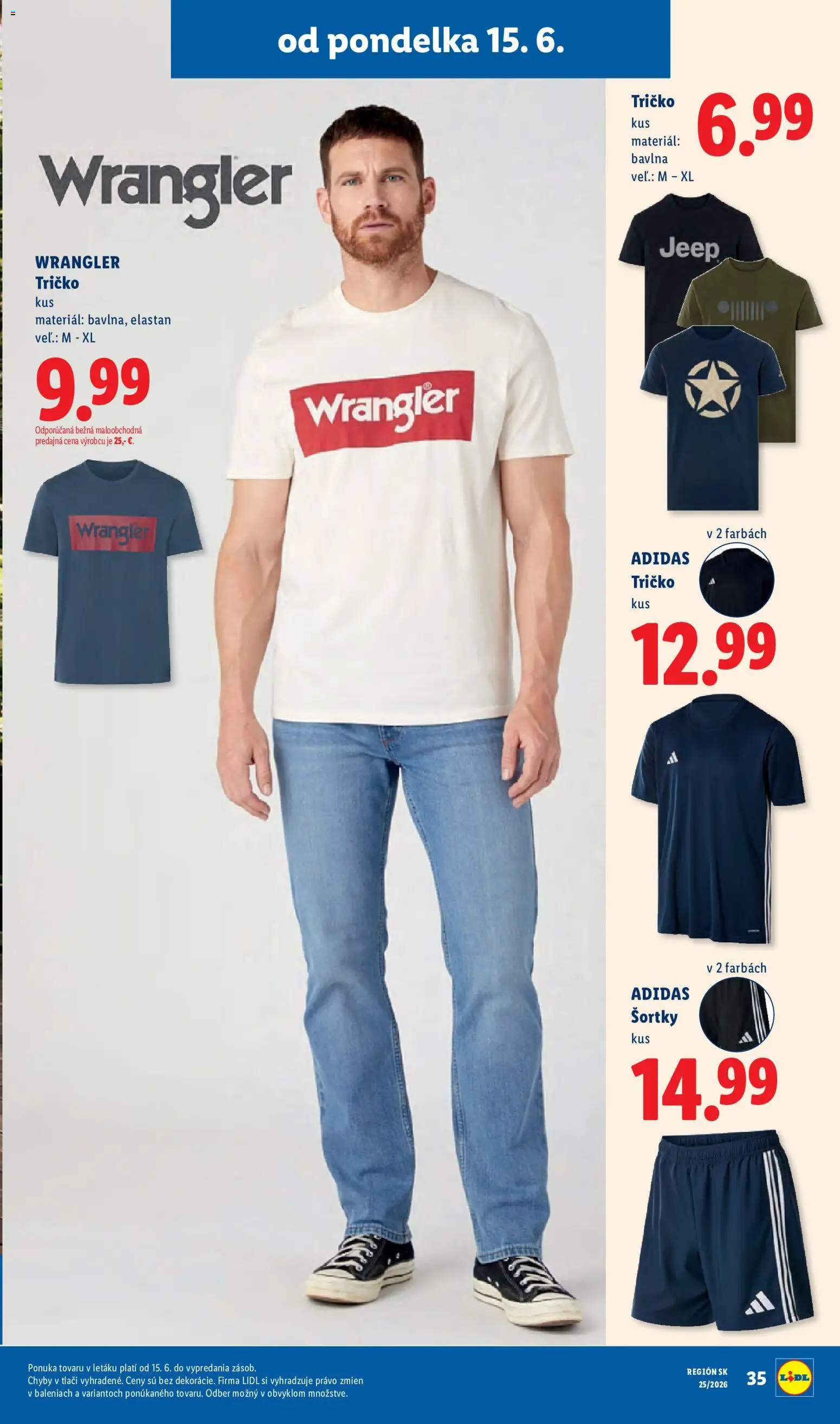 Nové Lidl akcie – leták je platný od 15.06.2026 | Strana: 51 | Produkty: Tričko, Adidas