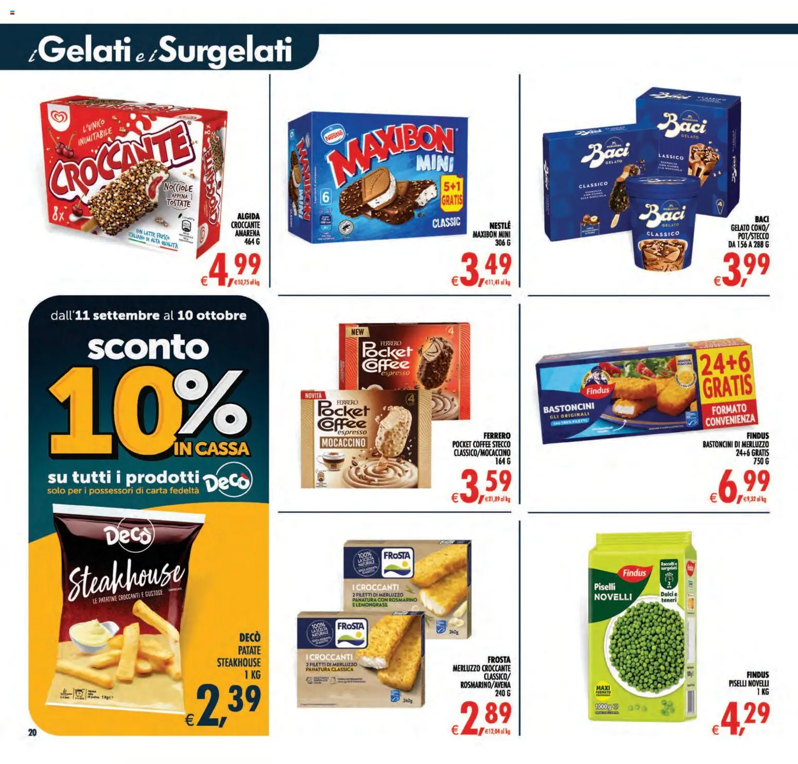 Volantino Decò del 11/09/2026 | Pagina: 20 | Prodotti: Rosmarino, Gelato, Patate, Nocciole