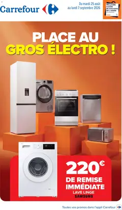 Carrefour - Prévisualisation de Carrefour Place AU gros électro valide à partir de 25/08/2026