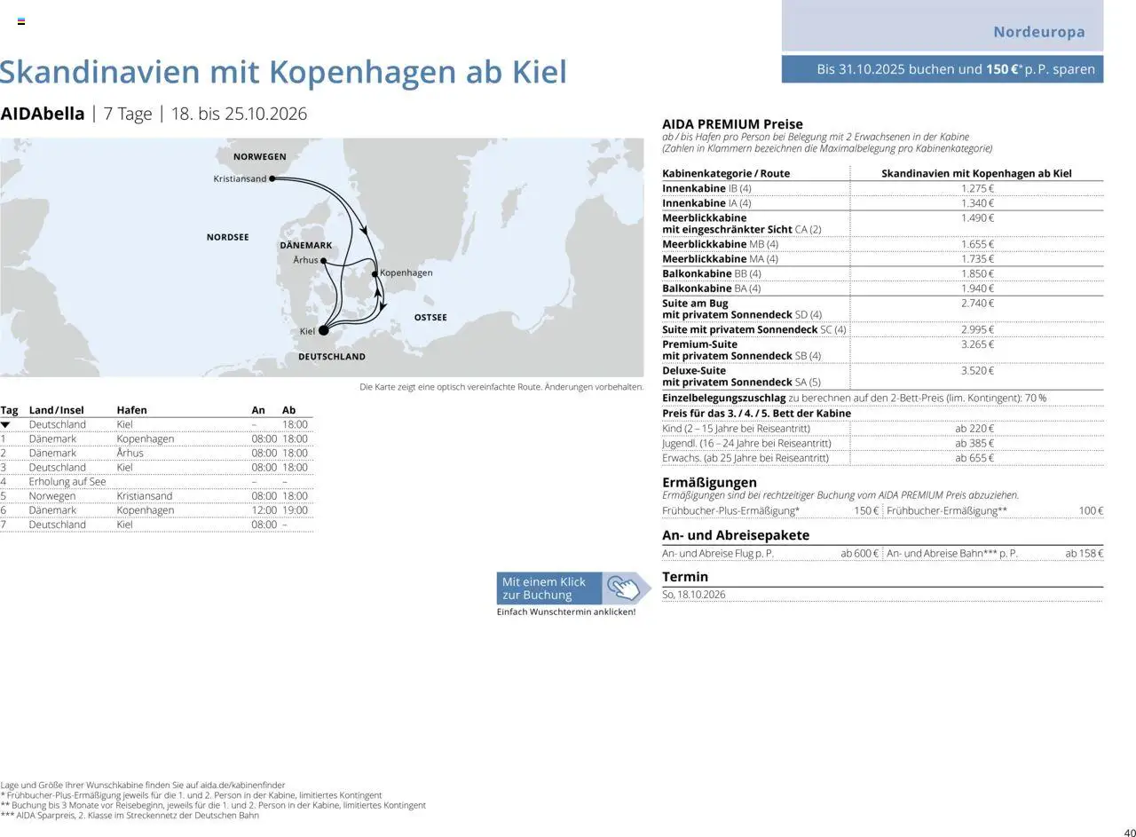 Aida Sommer 2026 – gültig ab 01.03.2026 | Seite: 40 | Produkte: Bett